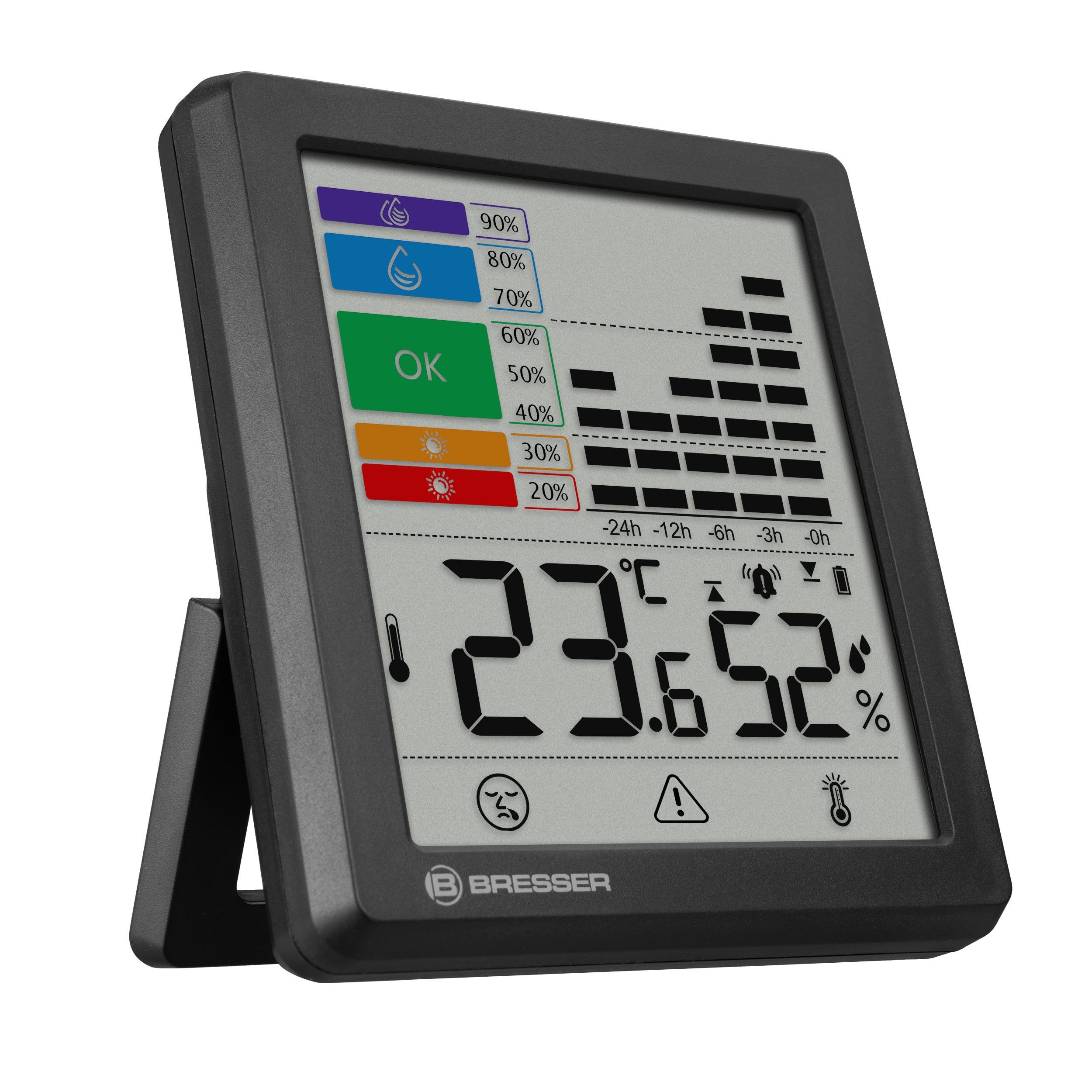 BRESSER Raumluft-Qualitätssensor BRESSER Thermo-Hygrometer mit Schimmelalarm
