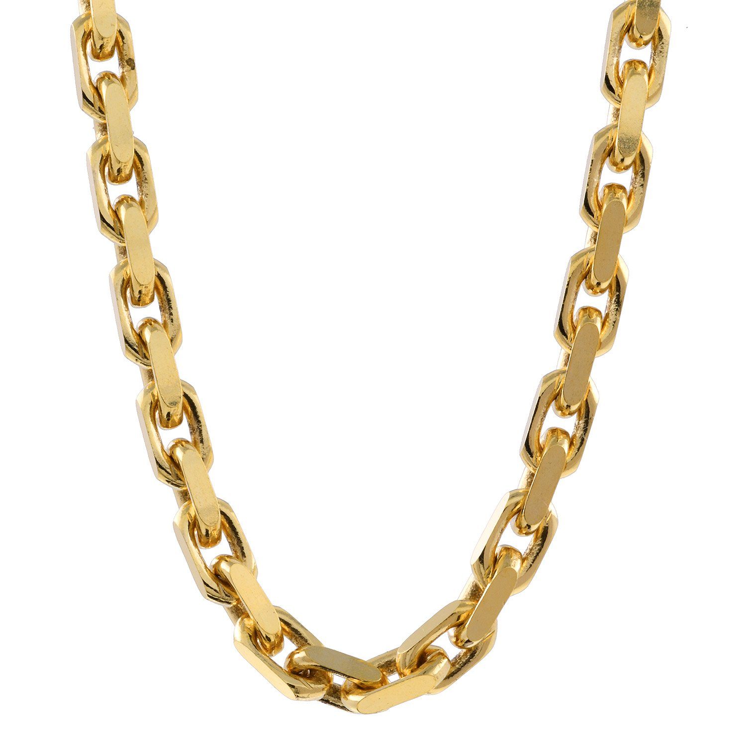 HOPLO Goldkette Ankerkette diamantiert Länge 45cm