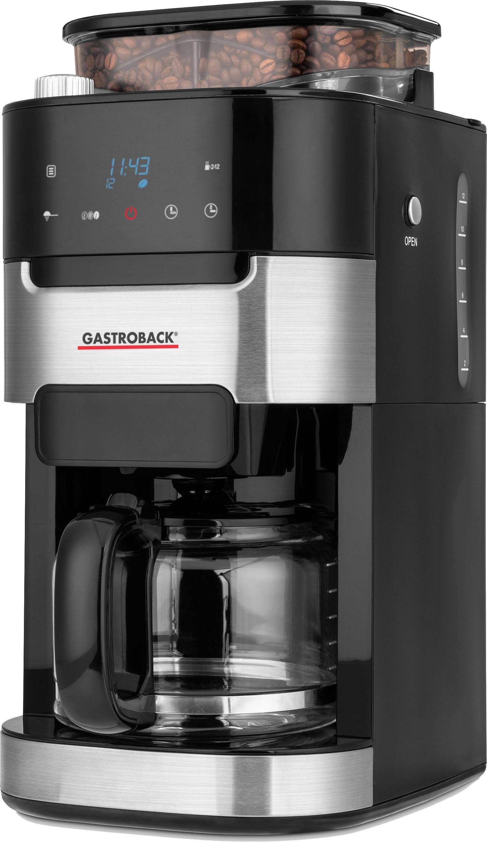 Gastroback Kaffeemaschine mit Mahlwerk Grind &