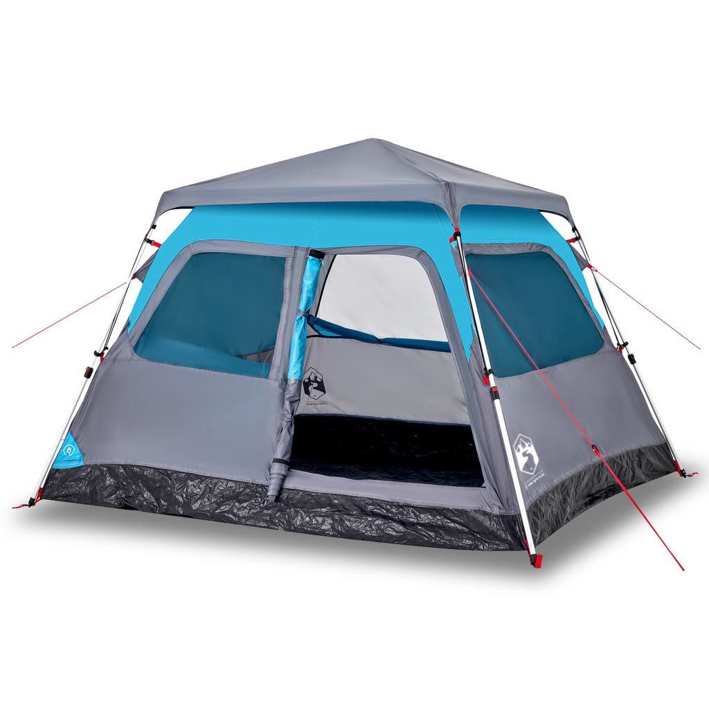 vidaXL Kuppelzelt Kuppel-Campingzelt 4 Personen Blau