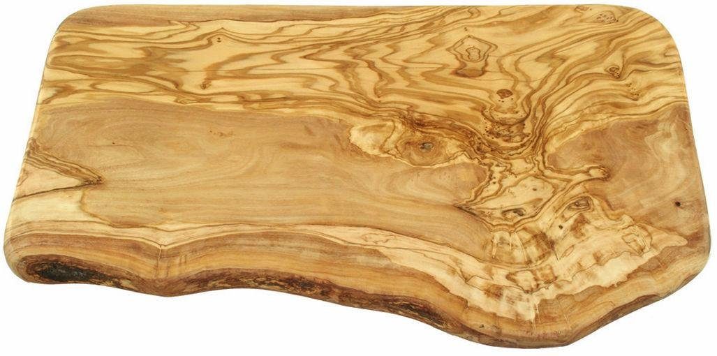 Olivenholz-erleben Schneidebrett Naturschnitt aus hochwertigem naturbelassenem