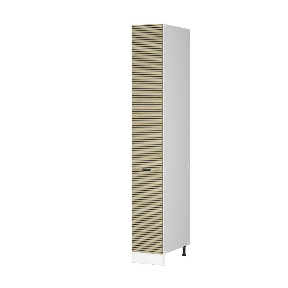Vicco Hochschrank Fame-Line, Eiche Paneel/Weiß, 30