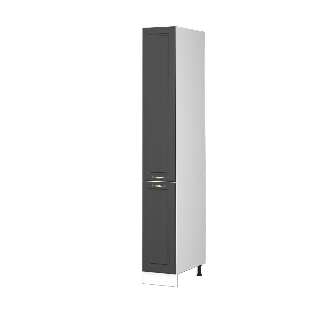 Vicco Hochschrank Fame-Line, Anthrazit-Gold/Weiß, 30 cm