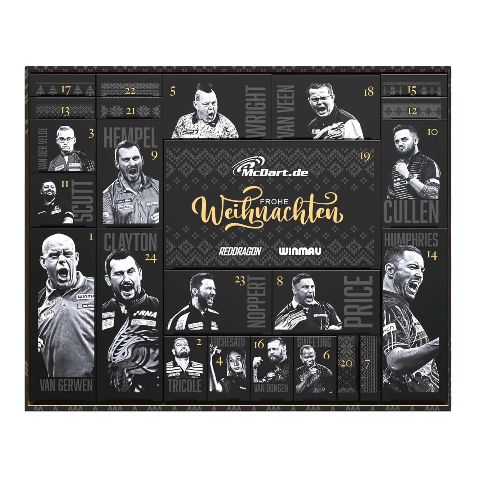 McDart Adventskalender Premium Adventskalender Steeldart-Edition (24-tlg)