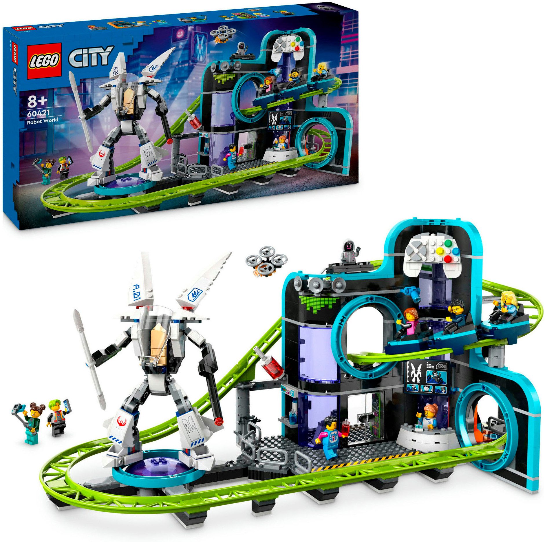 LEGO® Achterbahn mit Roboter-Mech (60421), LEGO