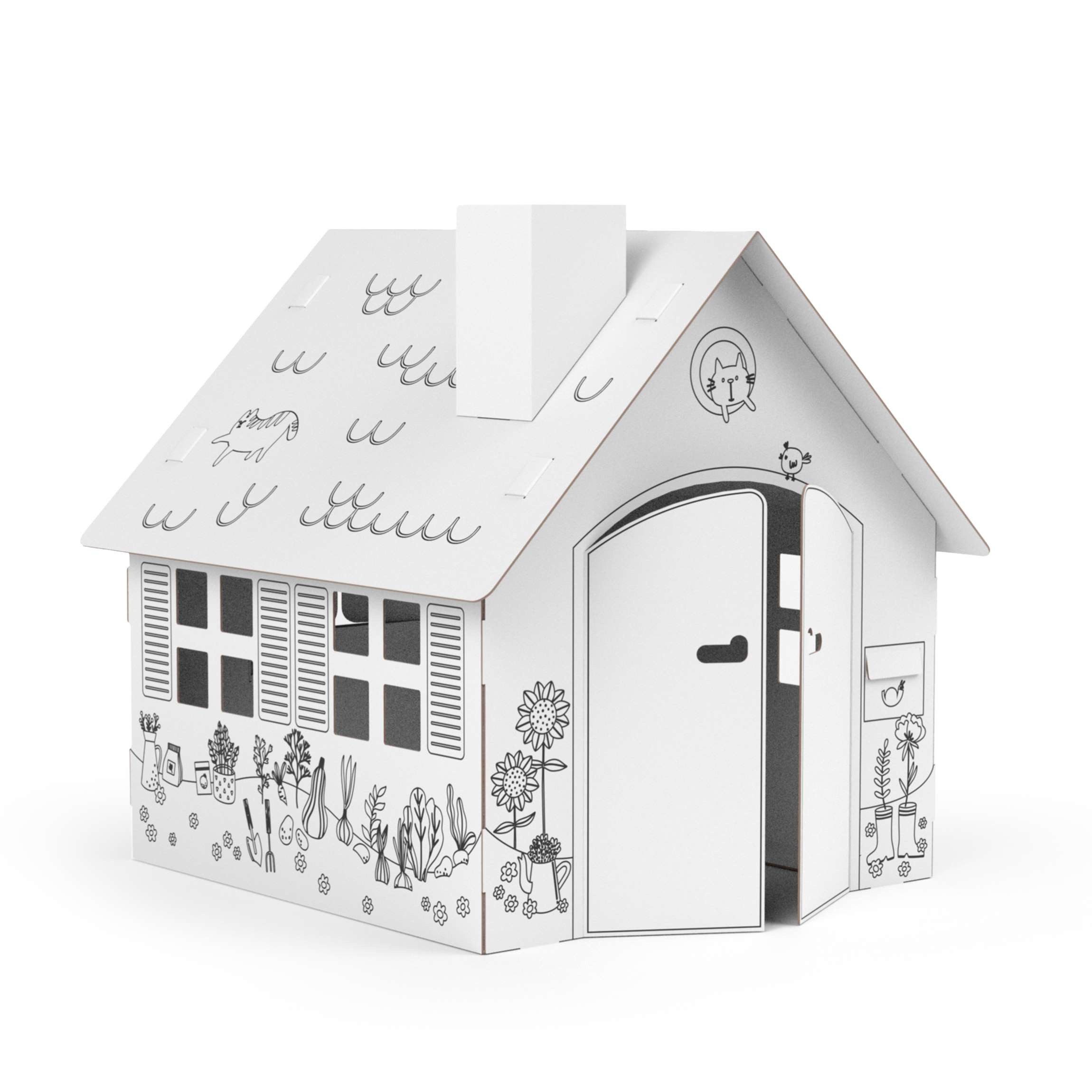 FOLDZILLA Spielhaus XXL Spielhaus Gartenhaus zum
