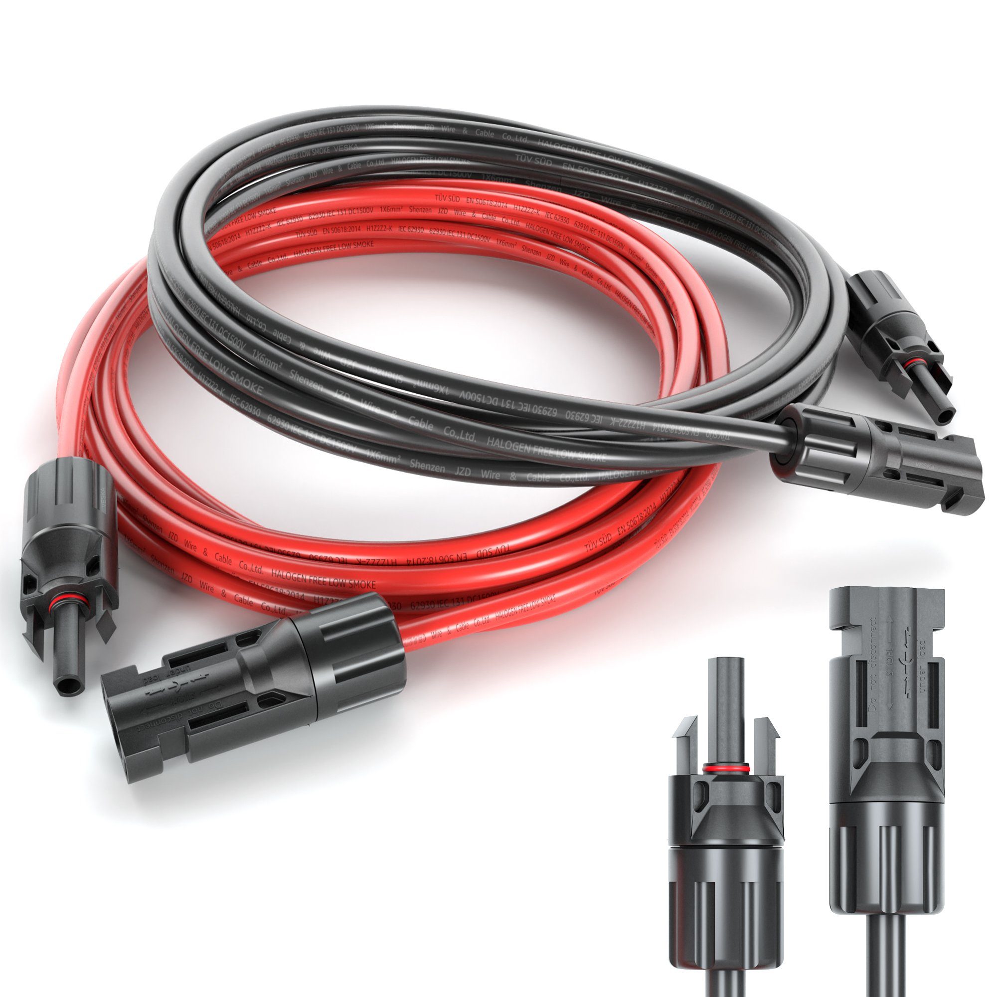 VESKA Solaranlage Solarkabel PV Stecker Solarstecker