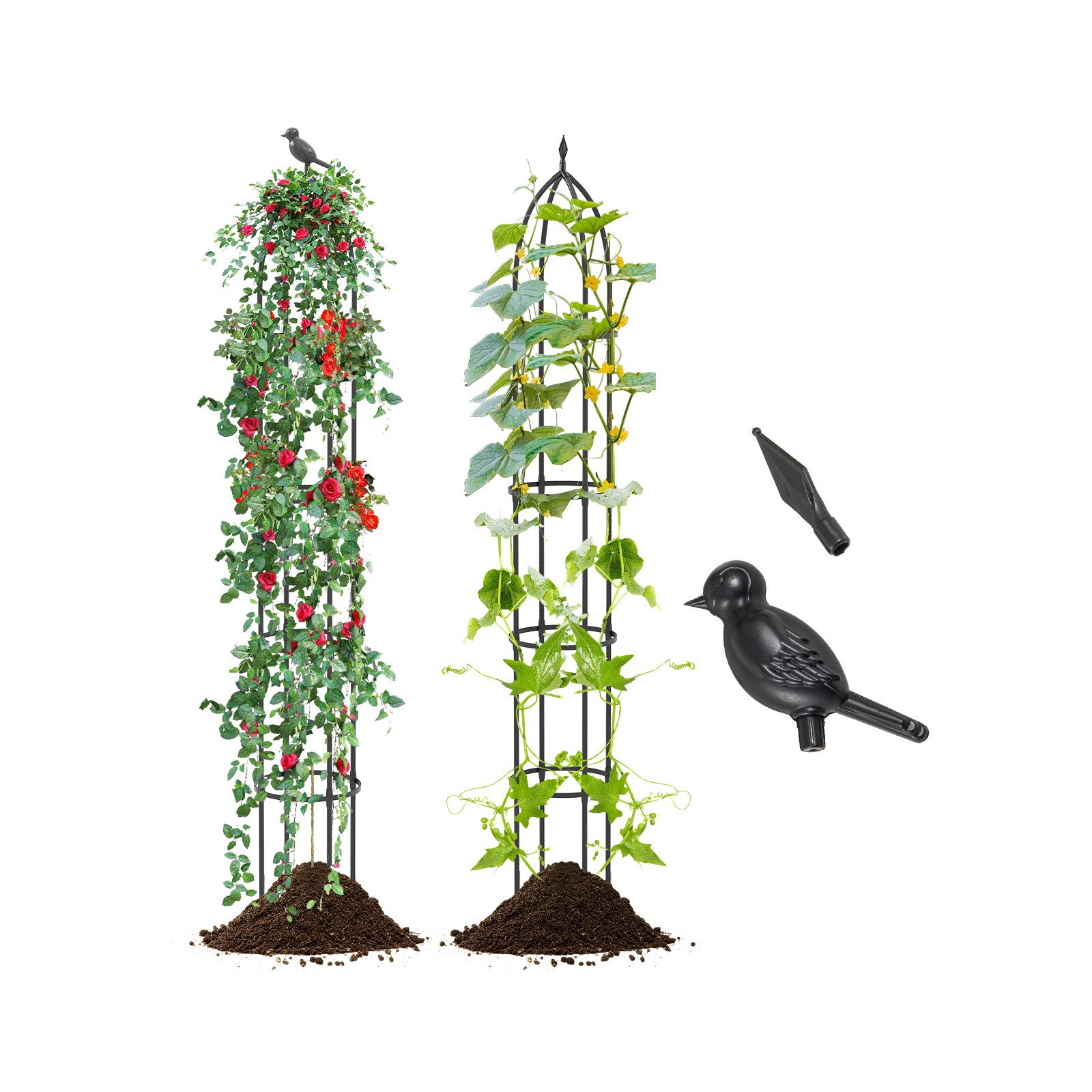 KOMFOTTEU Rankhilfe 2er Set, Rankturm Rosen