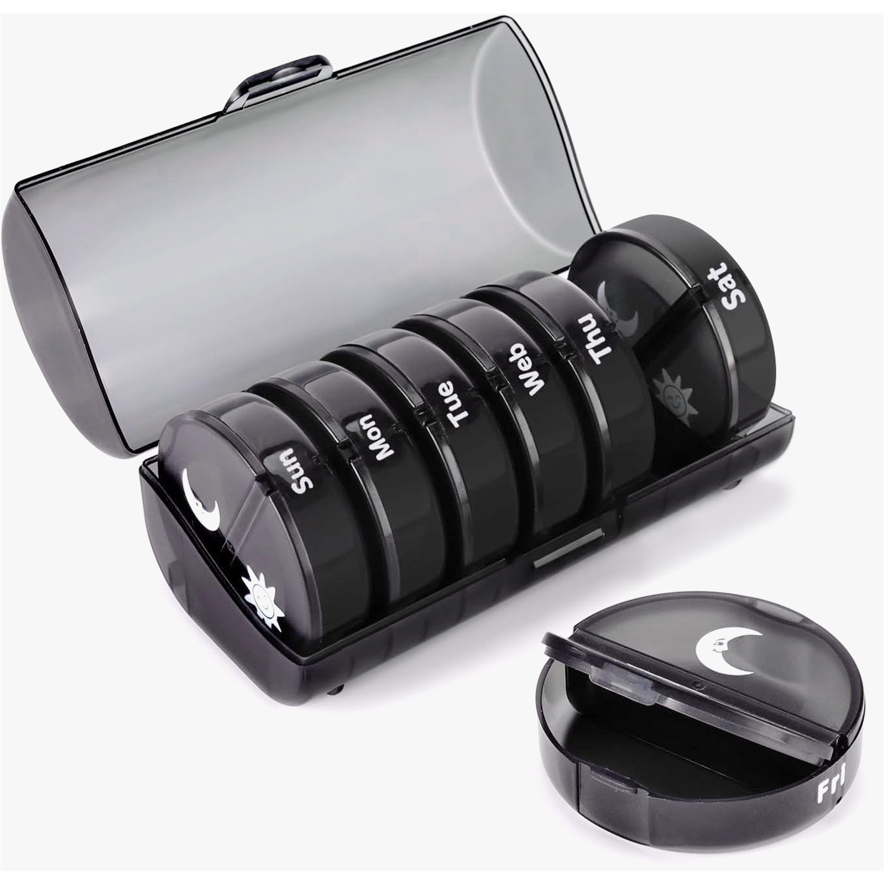Mutig Pillendose Tablettenbox Morgens Abends,Pillendose 7