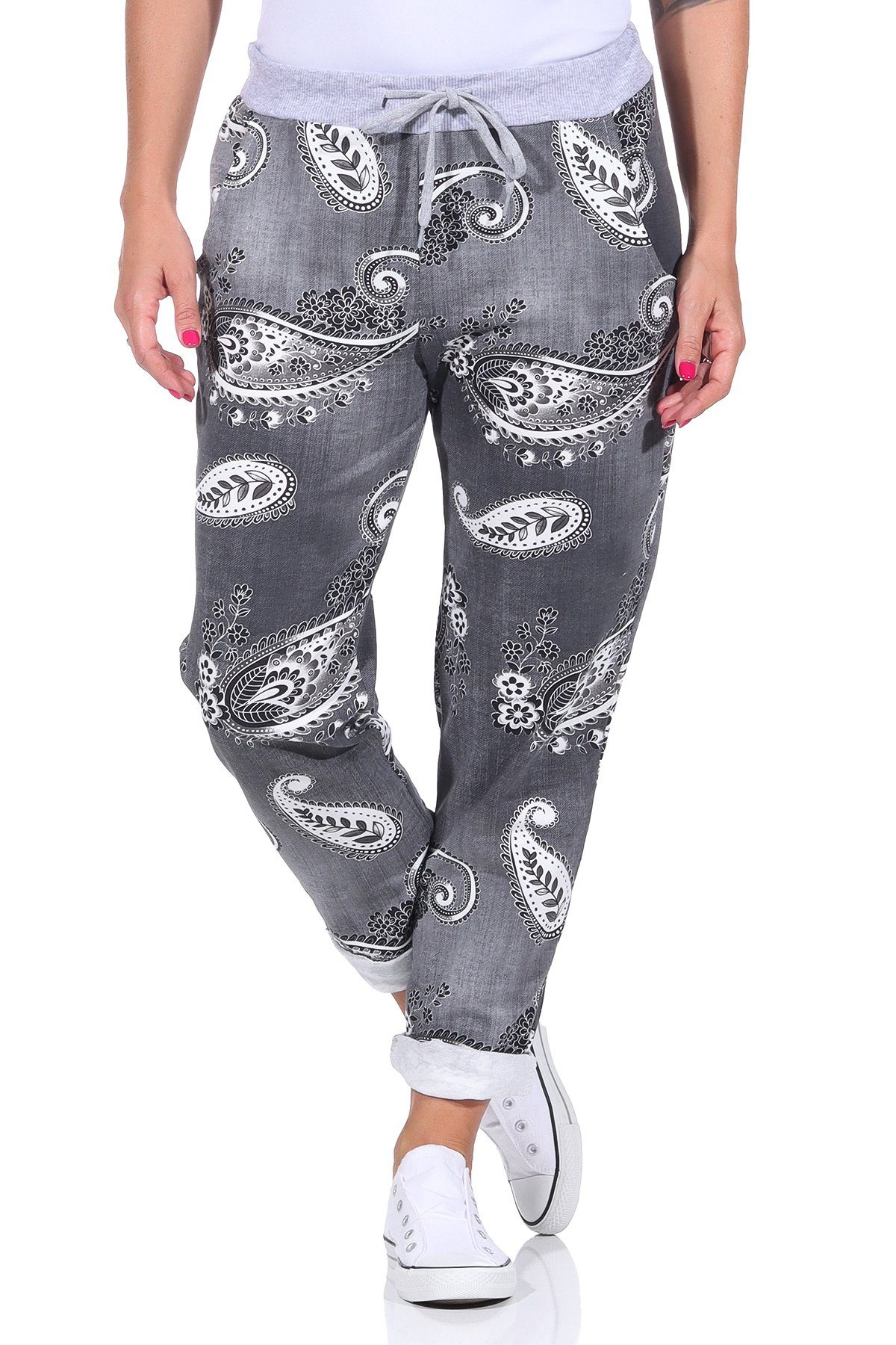 CLEO STYLE Jogginghose Jogginghose 91 Schwarz