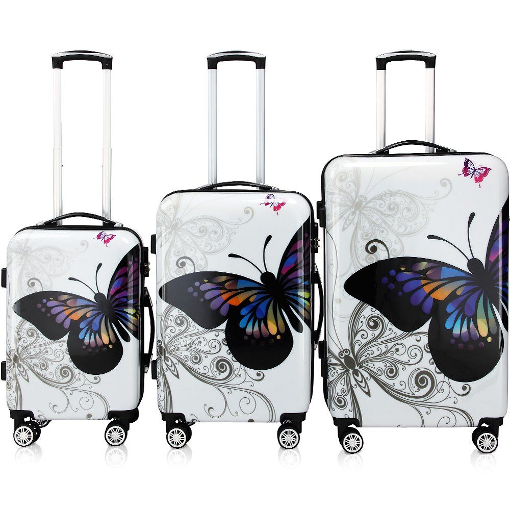 Deuba Trolleyset, Reisekoffer Trolley Koffer ABS
