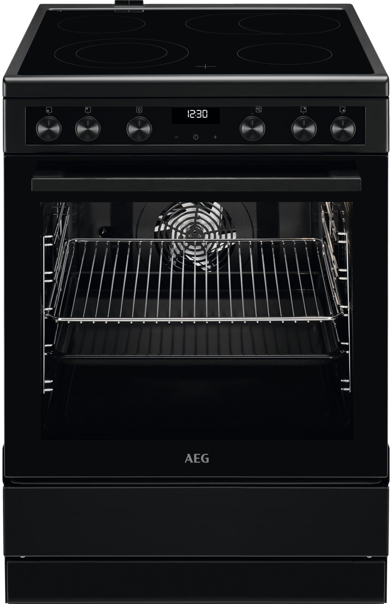 AEG Elektro-Standherd CCB6446BBB, mit Teleskopauszug nachrüstbar,