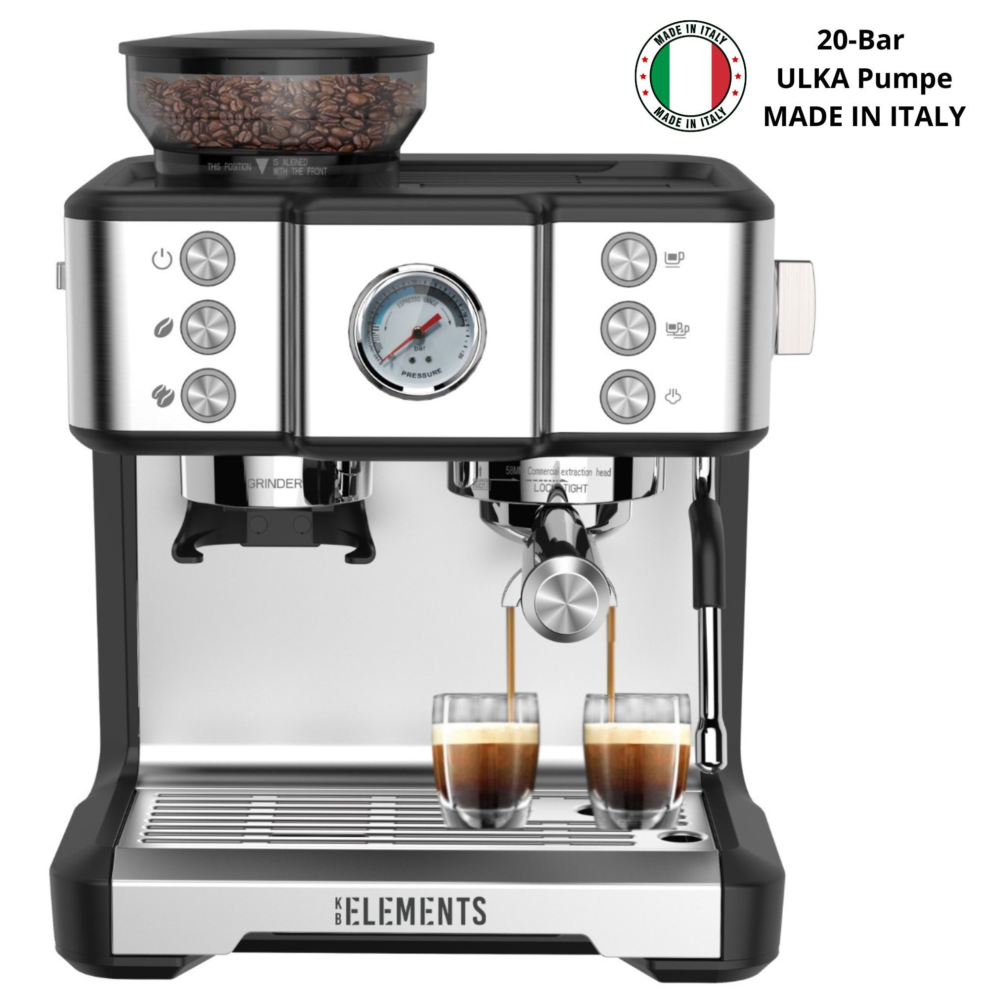 KB Elements Espressomaschine ELK201CS, 150 Watt