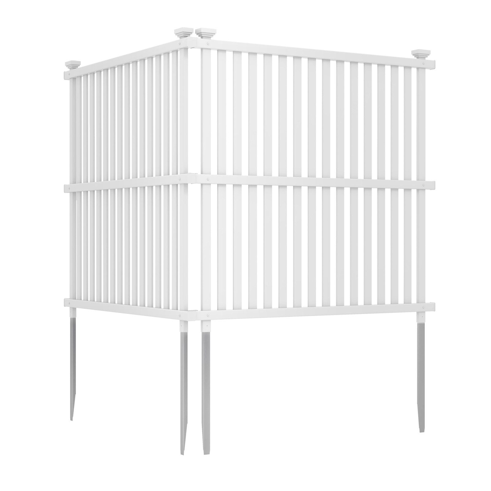 COSTWAY Gartenzaun, 2-teilig, Sichtschutz für Garten