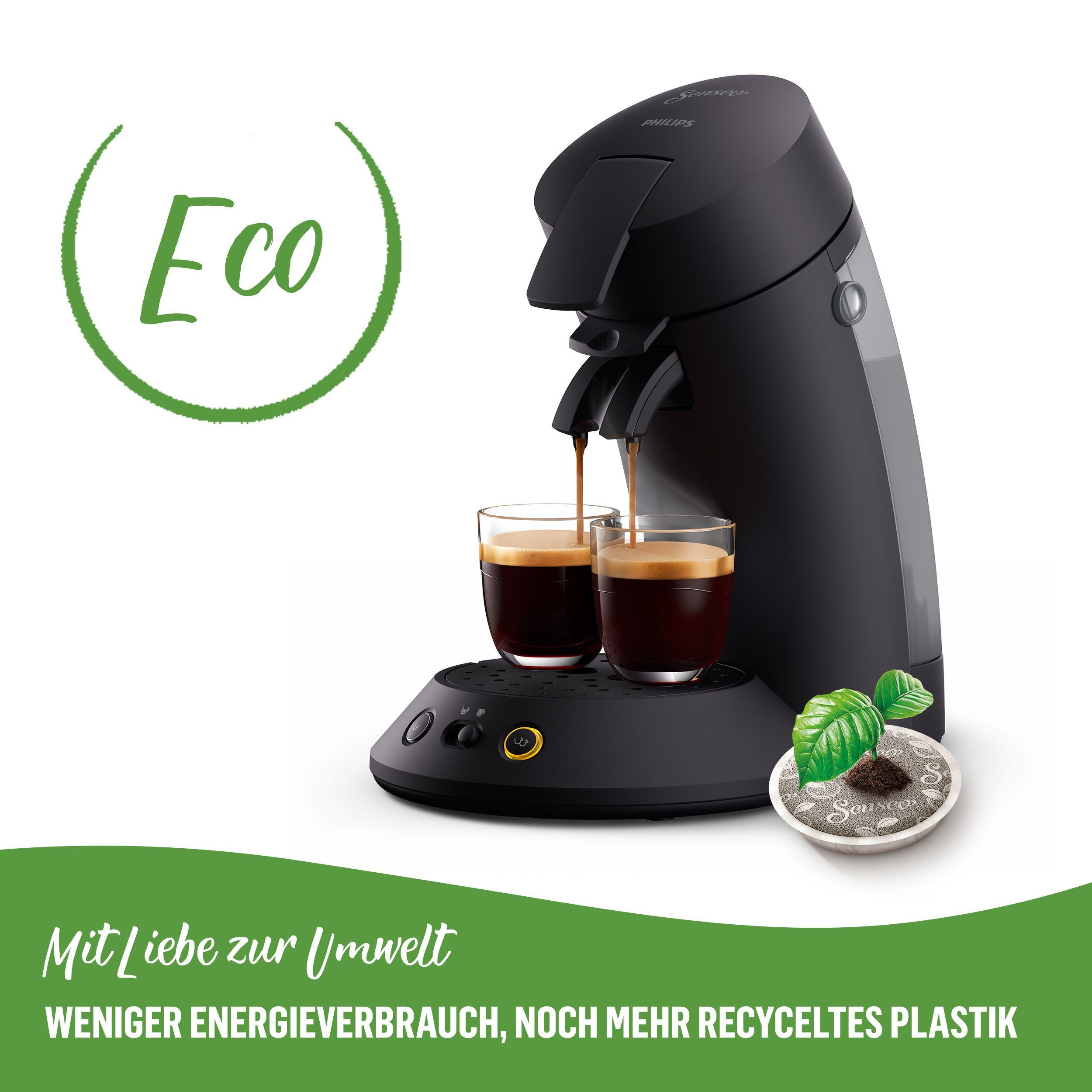 Philips Senseo Kaffeepadmaschine Original Plus ECO