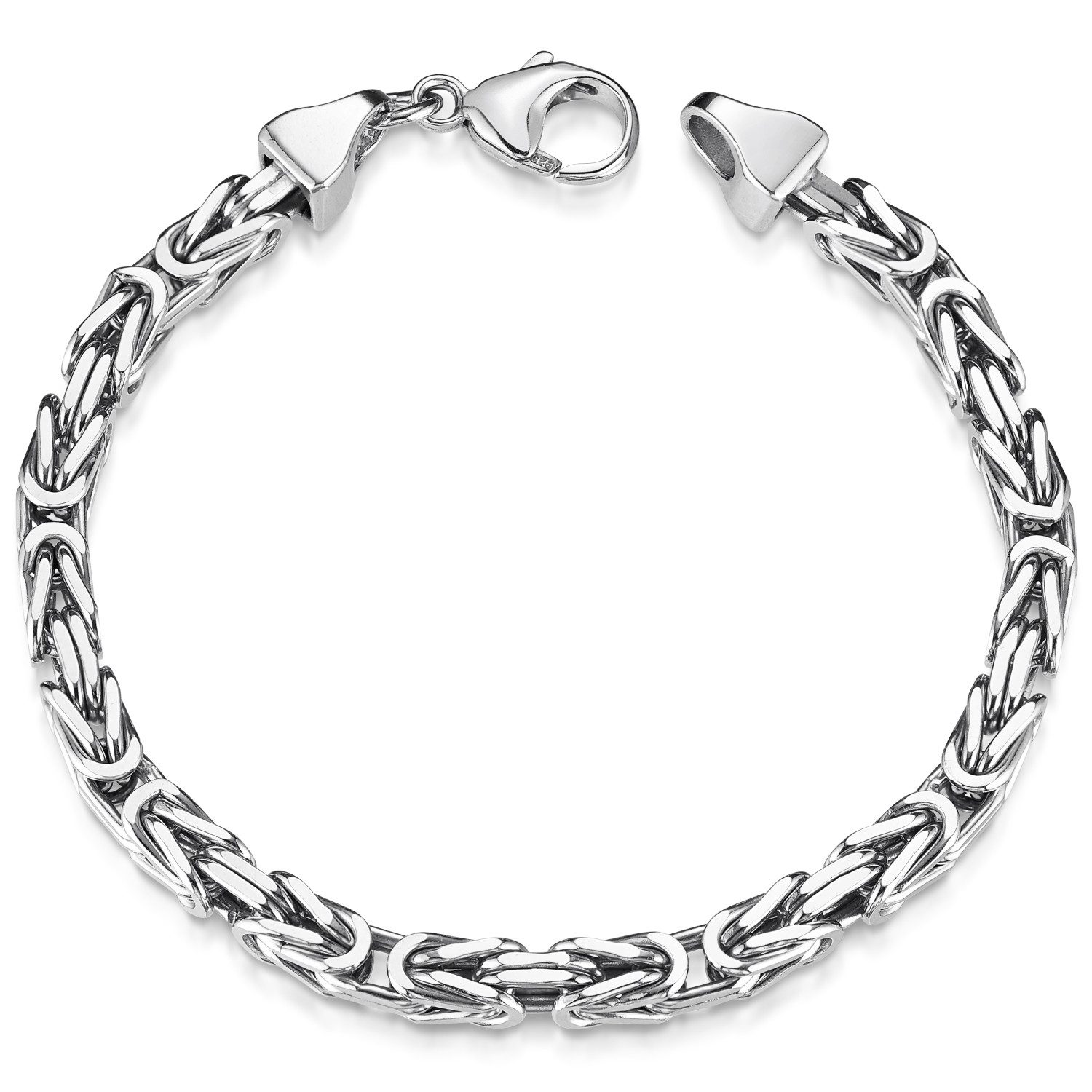 Materia Königsarmband Herren Königskette 5mm diamantiert