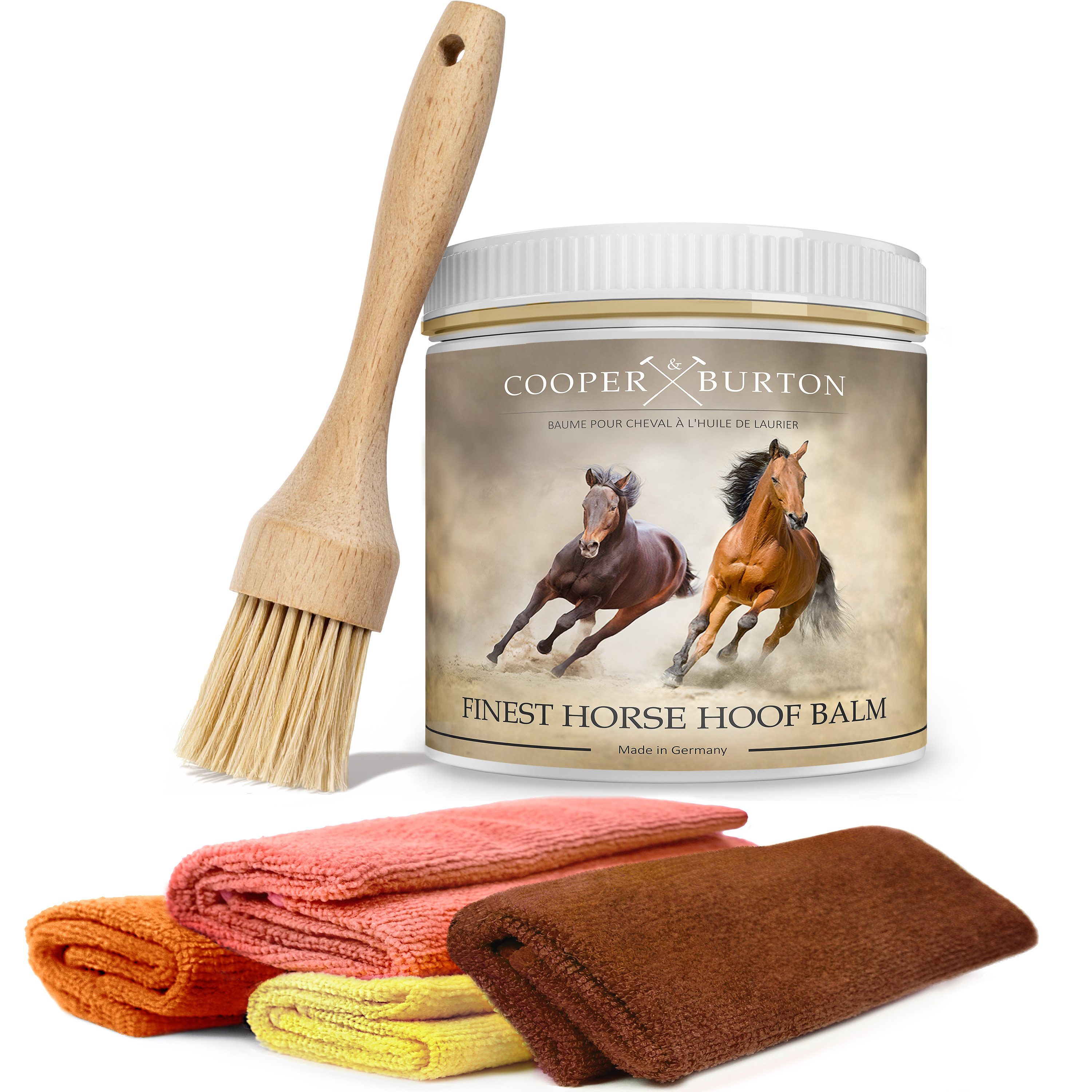 Cooper&Burton Pferdebürste Hufbalsam für Pferde, Hufpflege