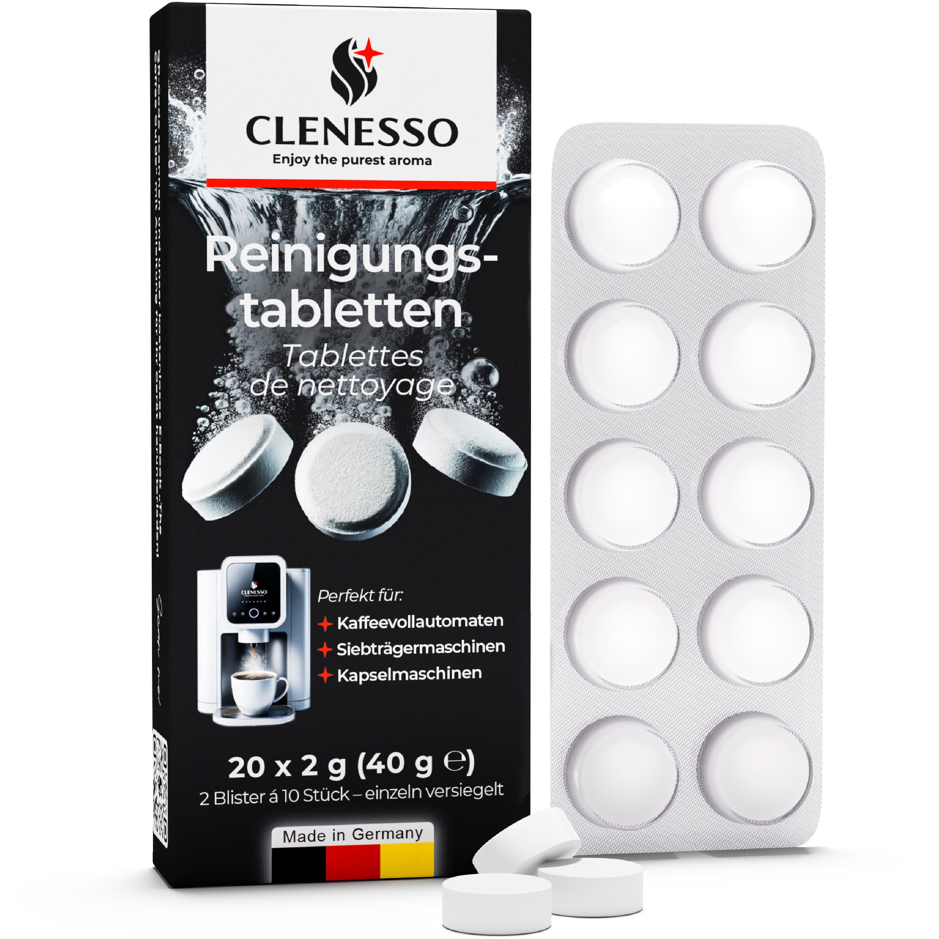 CLENESSO Reinigungstabletten (für Kaffeevollautomaten)