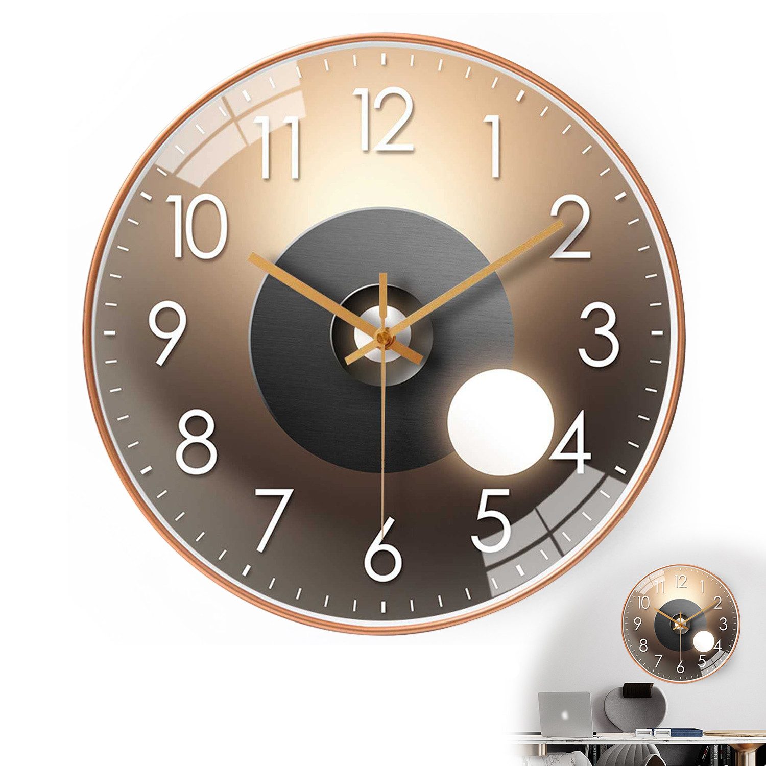 ZEUOPQ Wanduhr 30 cm große Vintage-Wanduhr