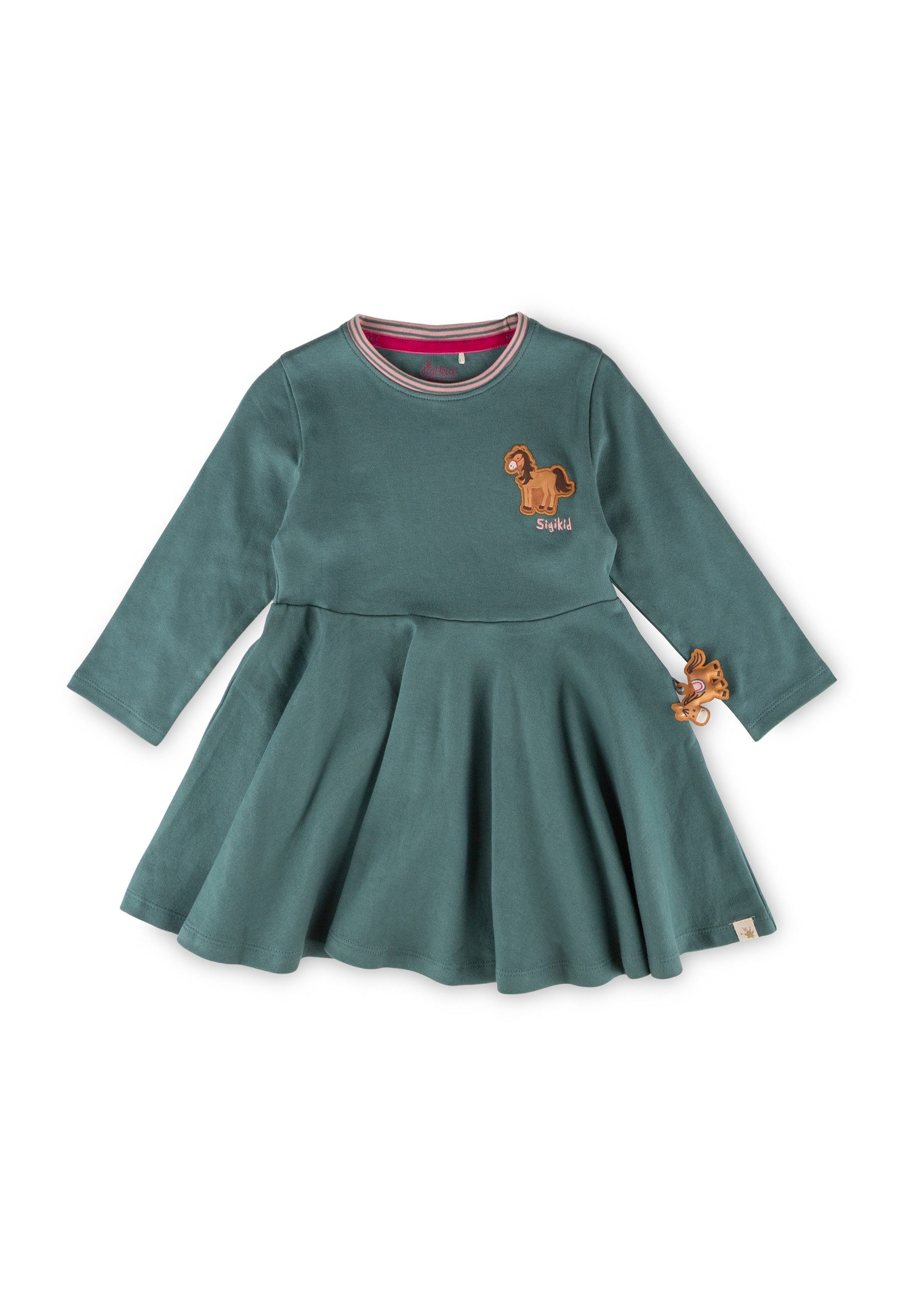 Sigikid Jerseykleid langarm, mit weit schwingendem