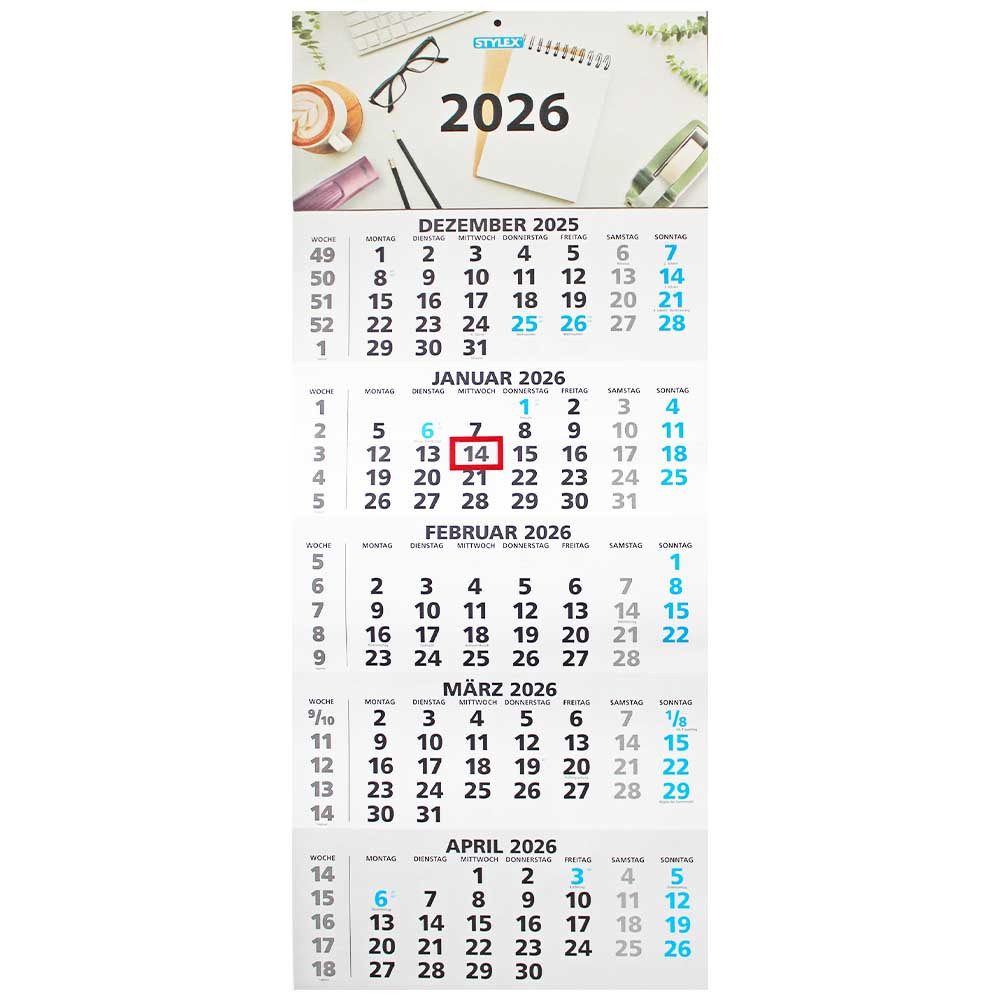 Stylex Schreibwaren Wandkalender 5 Monate 2026