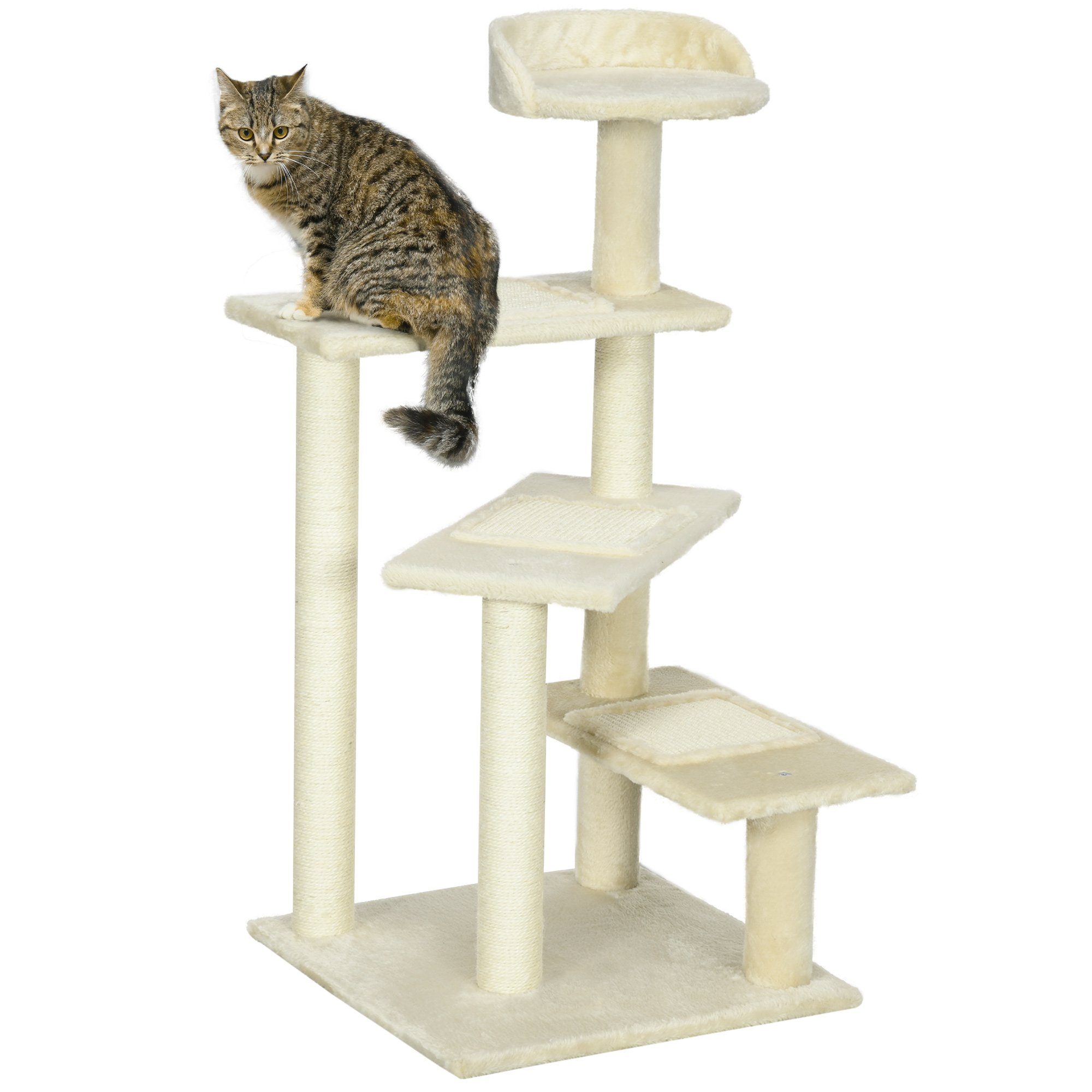 PawHut Kratzbaum mit Sisalsäulen, Katzenkratzbaum, Katzen
