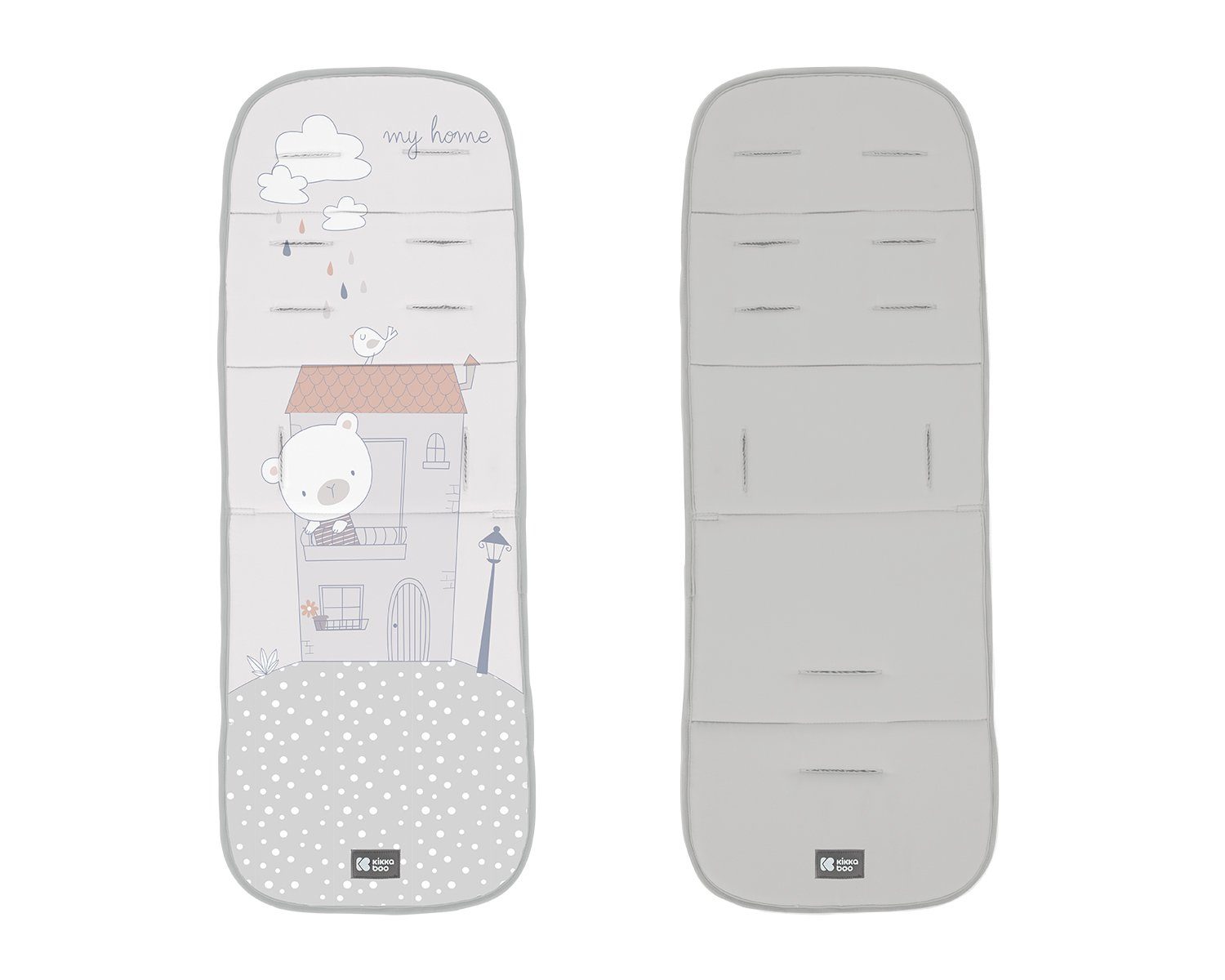 Kikkaboo Kinderwagen-Sitzauflage Kinderwagen-Einlage, Kindermotive, beidseitig verwendbar,