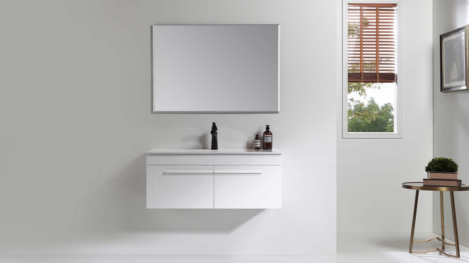 Faizee Möbel Badmöbel-Set Badmöbel set, Weiß