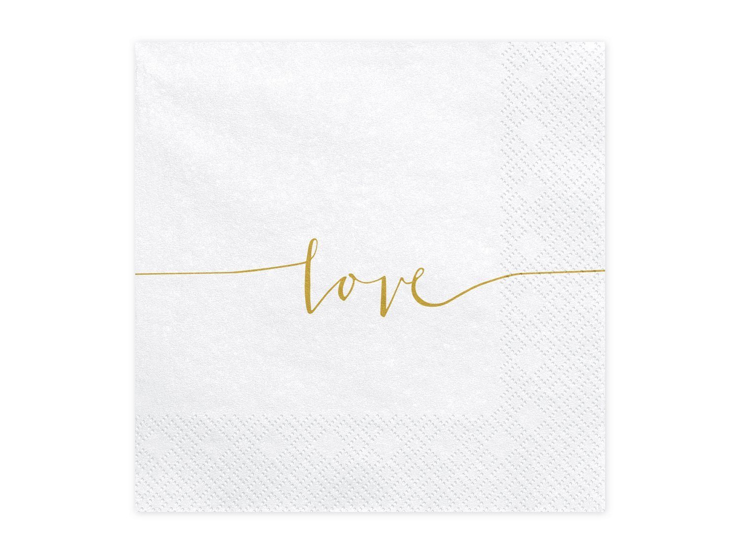 partydeco Papierserviette, Servietten Love 33x33cm 20
