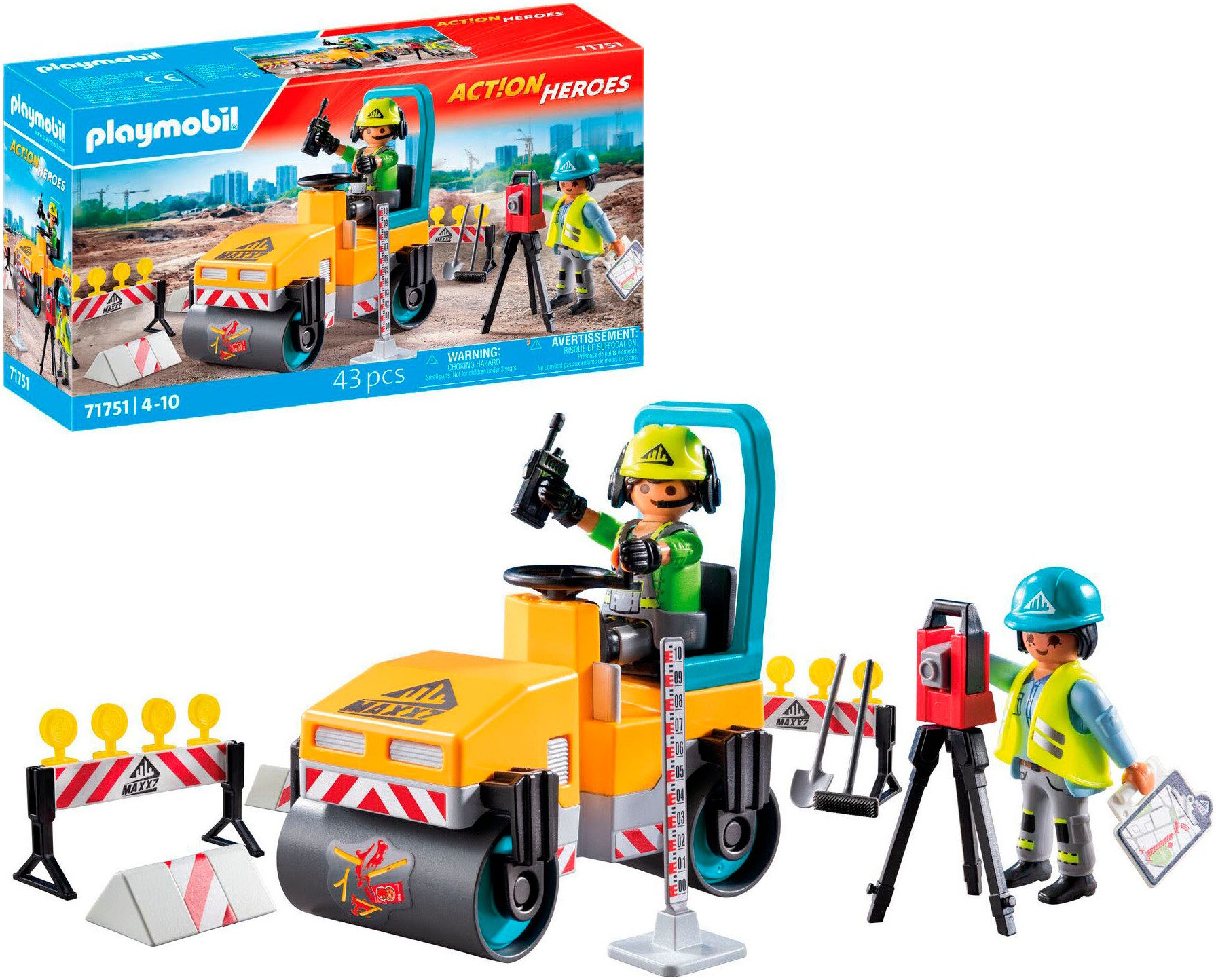 Playmobil® Straßenbaustelle (71751), Playmobil Action Heroes