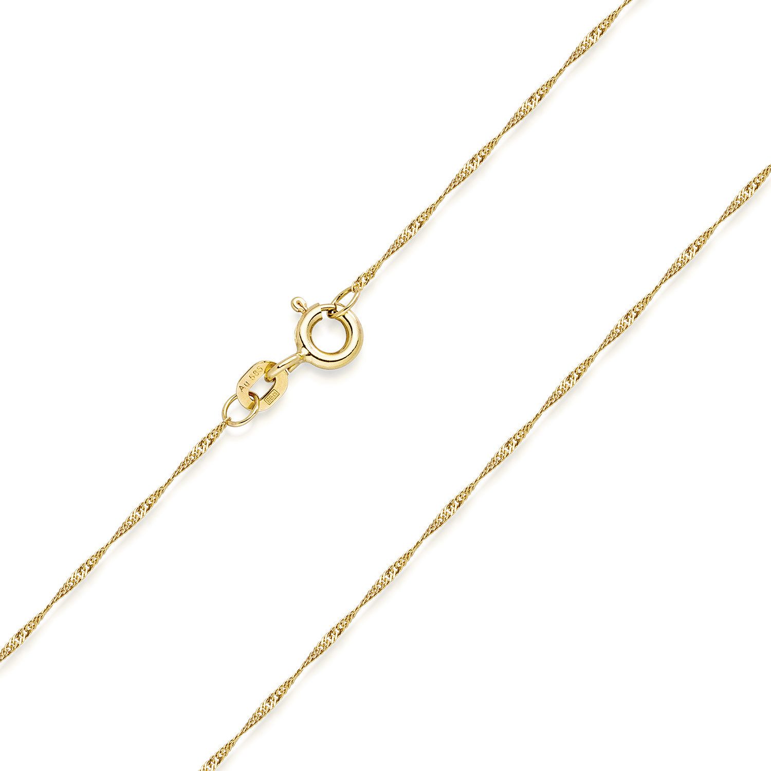 Materia Goldkette Damen Mädchen Gold Singapurkette