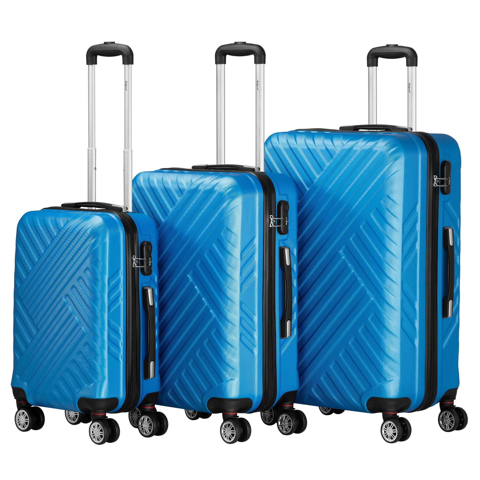 Zelsius Kofferset 3er Set, Blau, ABS