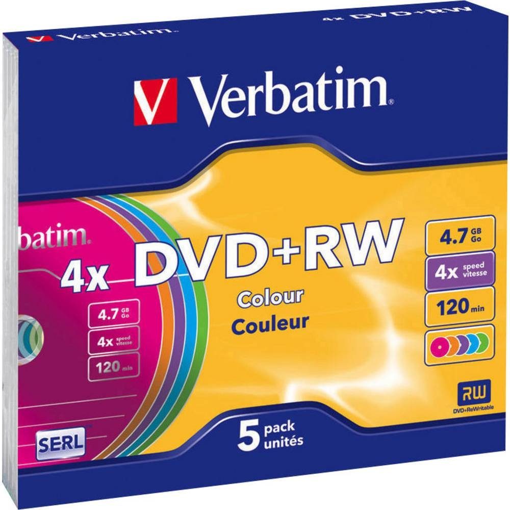 Verbatim DVD-Rohling DVD+RW 4.7GB 4x 5er