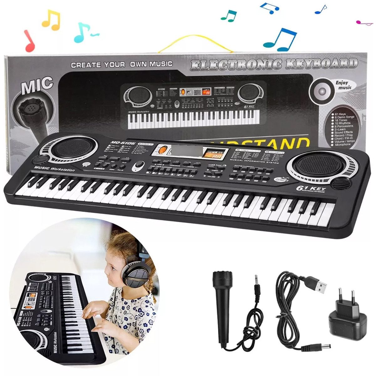 ZEUOPQ Digitalpiano Keyboard Tasteninstrumente Kinder-Keyboard mit