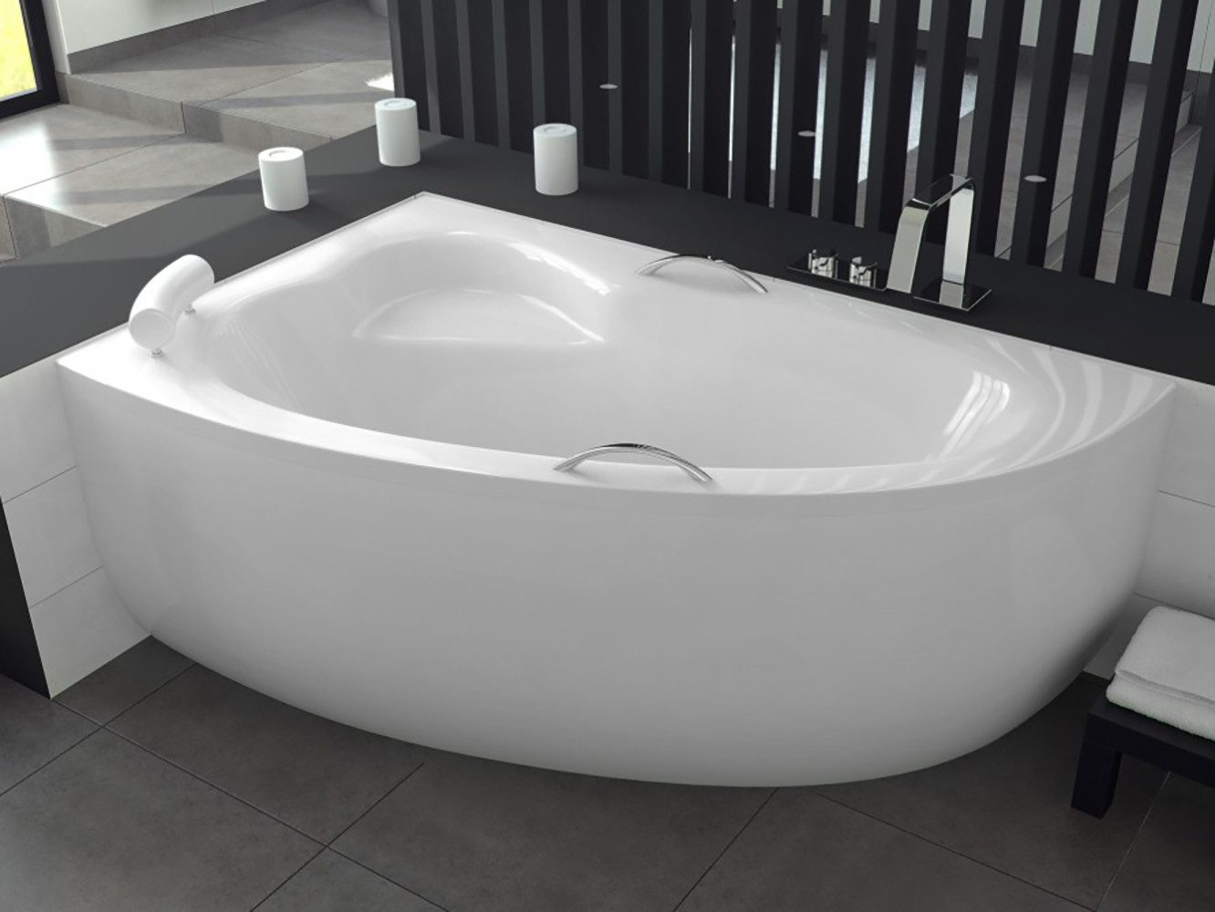 KOLMAN Badewanne Eckbadewanne Natalia 150x100, (Links/Rechts),