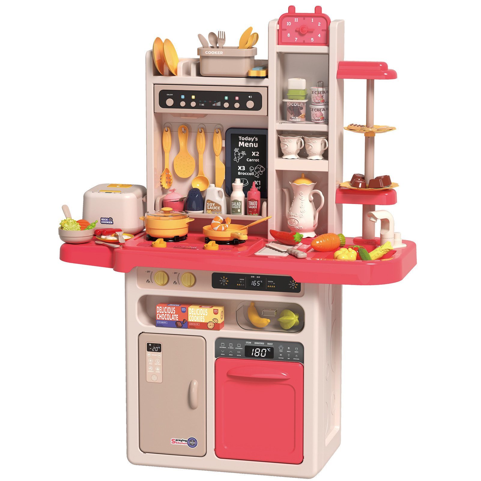 Esun Spielküche Spielküche Kinderküche mit Küchenzubehör,