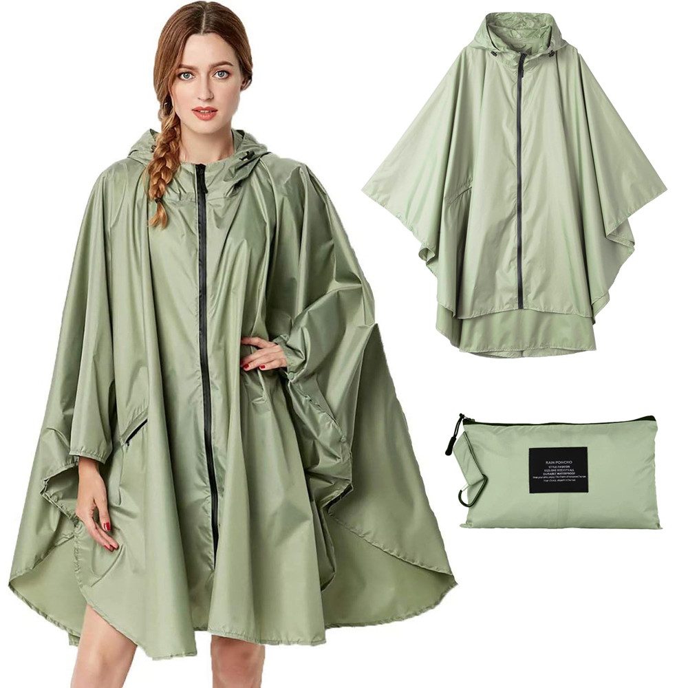 ZEUOPQ Regenmantel Regenmantel Durchsichtiger Regenponcho Wasserdicht