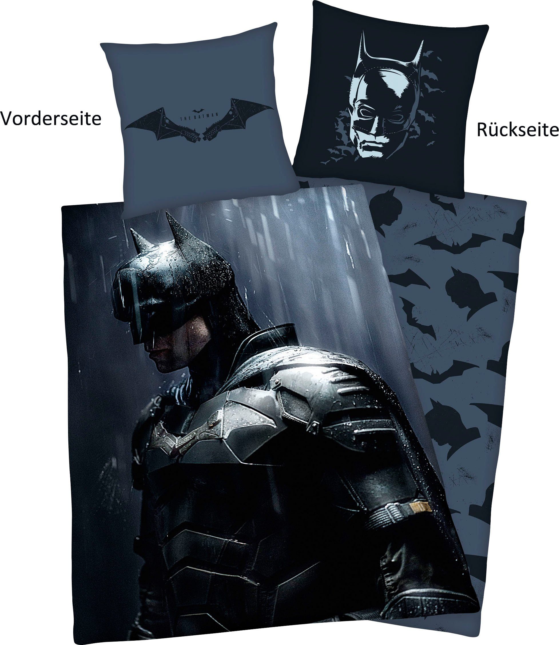 Batman Wendebettwäsche Batman, Renforcé, 2 teilig,