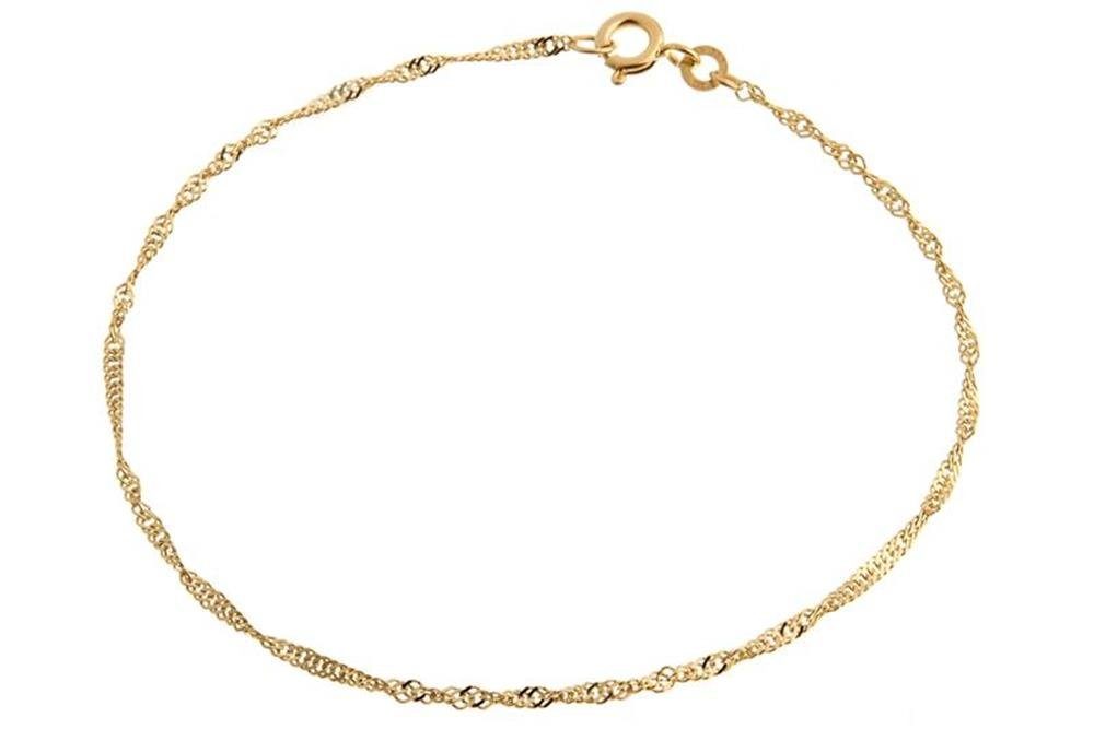 Silberkettenstore Goldarmband Singapurketten Armband 1,8mm -