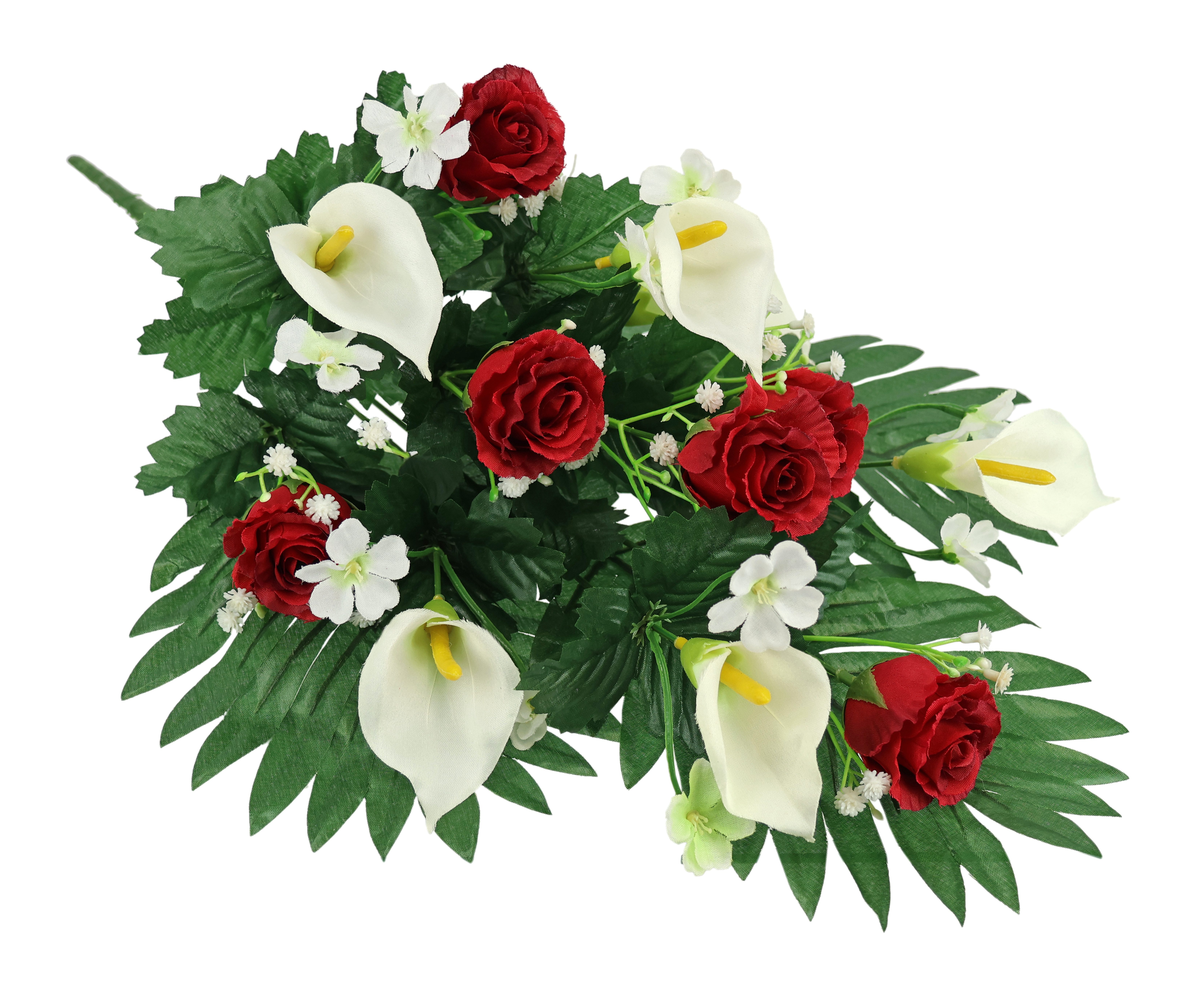 Kunstblume Aufleger mit künstlichen Rosen und