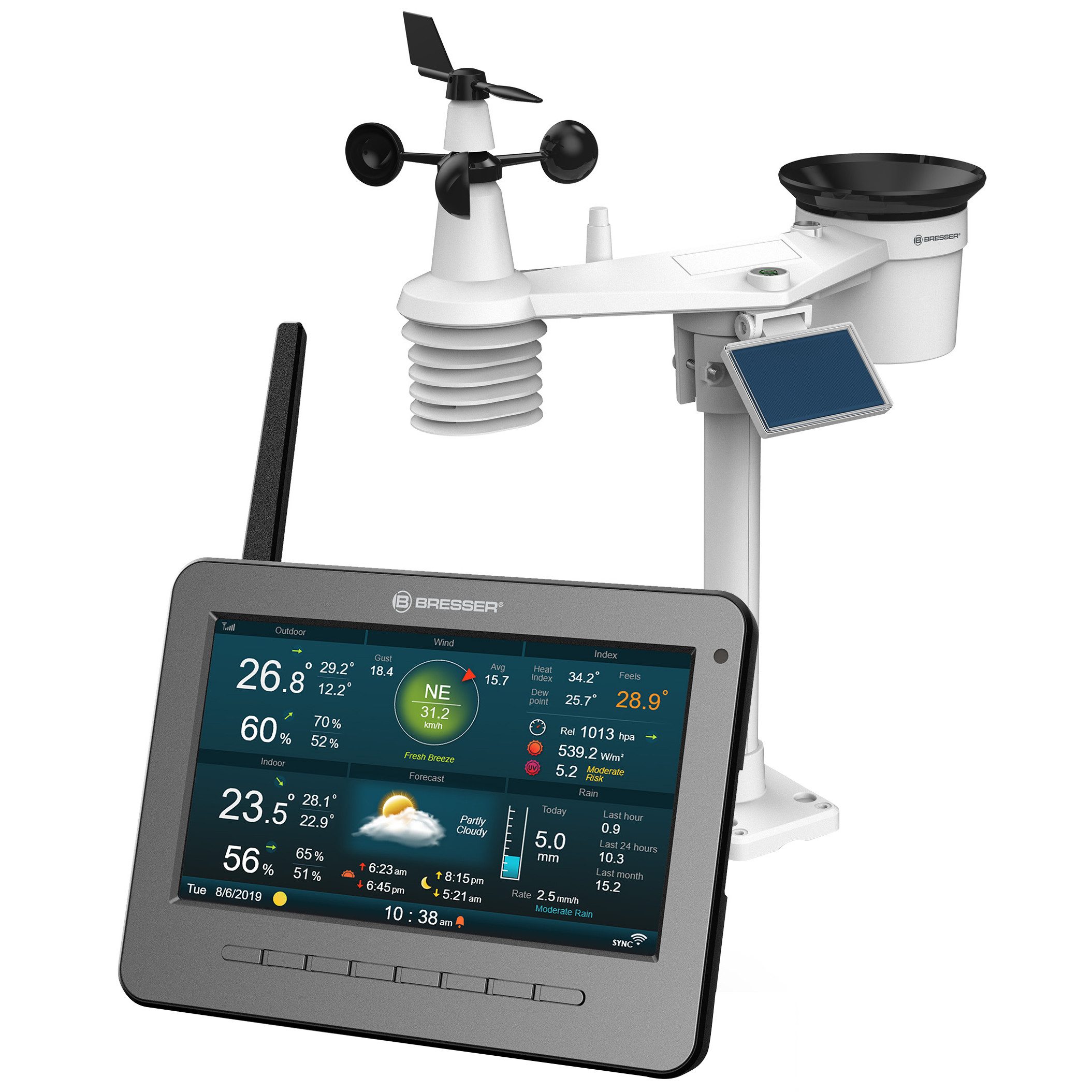 BRESSER BRESSER WLAN HD TFT 7-in-1-Profi-Wetterstation