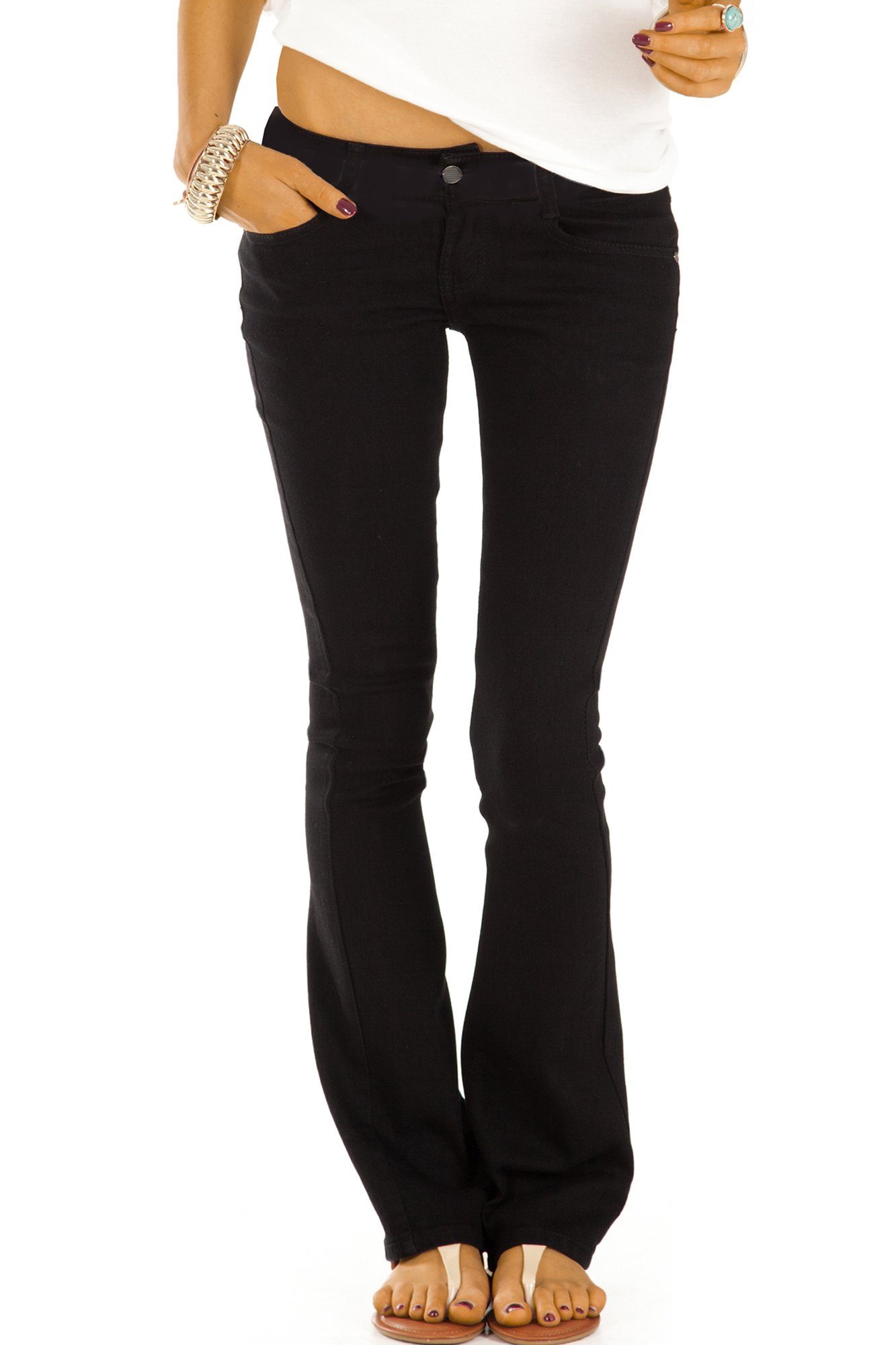 be styled Bootcut-Jeans low waist Damenjeans
