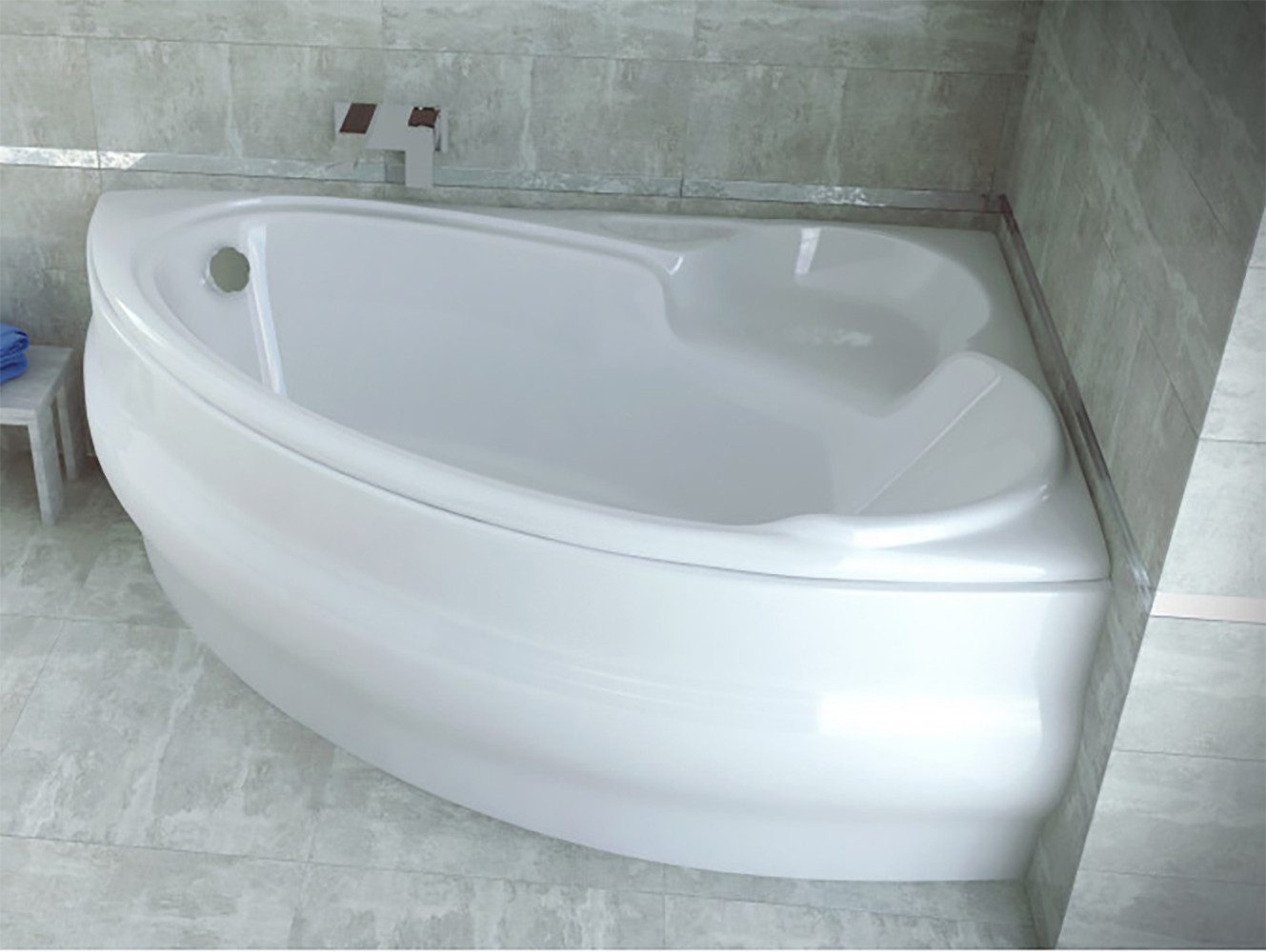 KOLMAN Badewanne Eckbadewanne Finezja 170x110, (Links/Rechts),