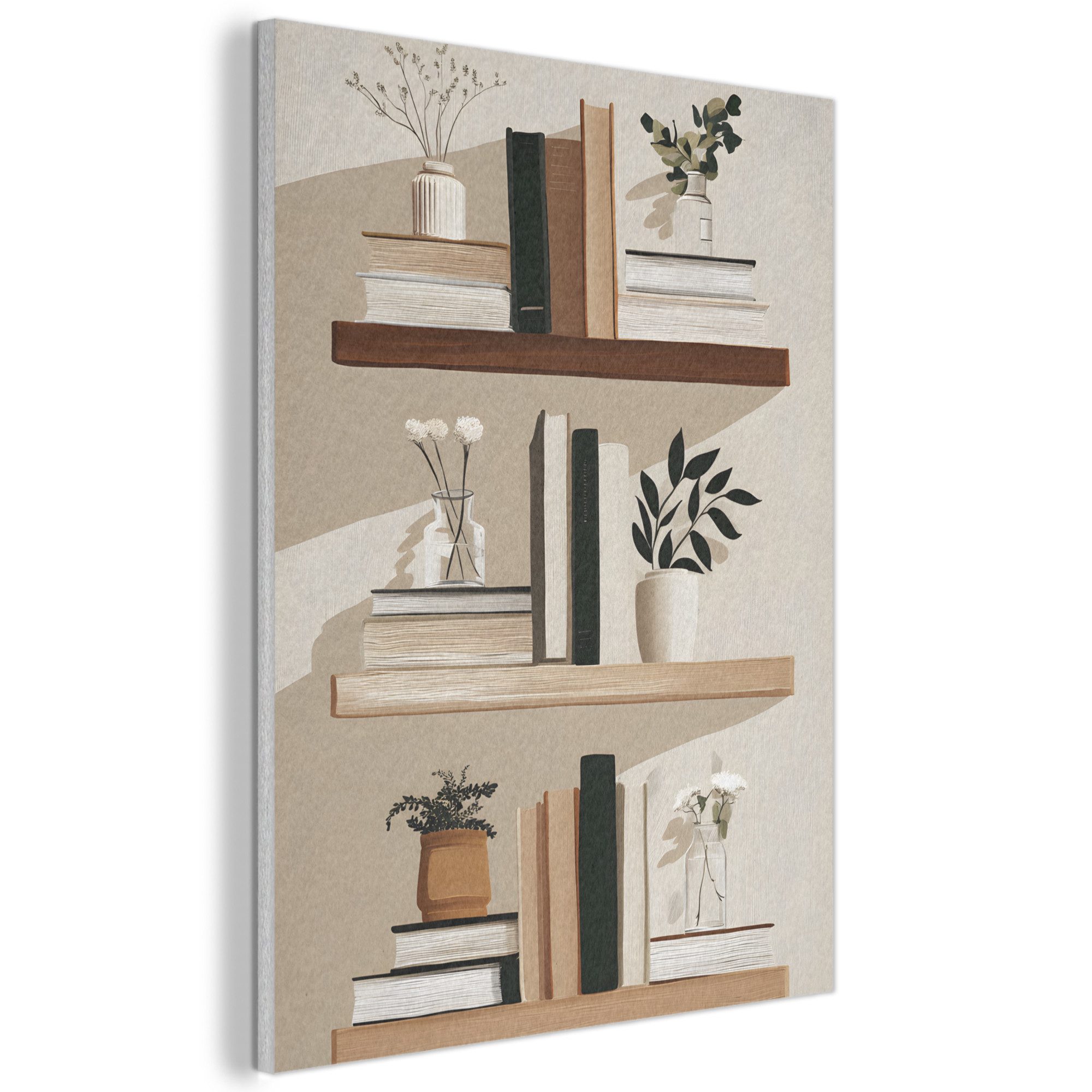 MuchoWow Gemälde Regale - Bücher -