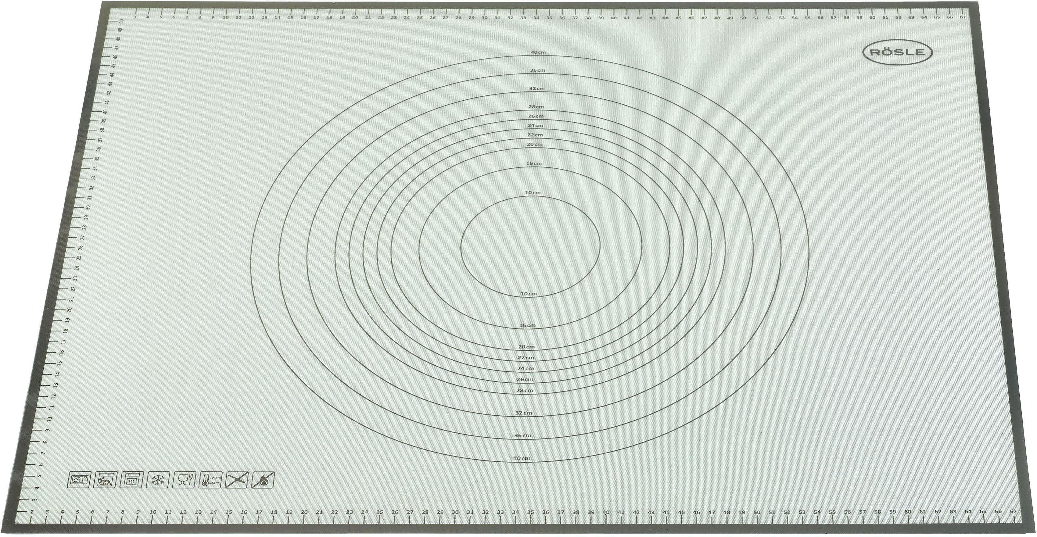 RÖSLE Backmatte, Silikon (1-tlg), Arbeitsmatte mit