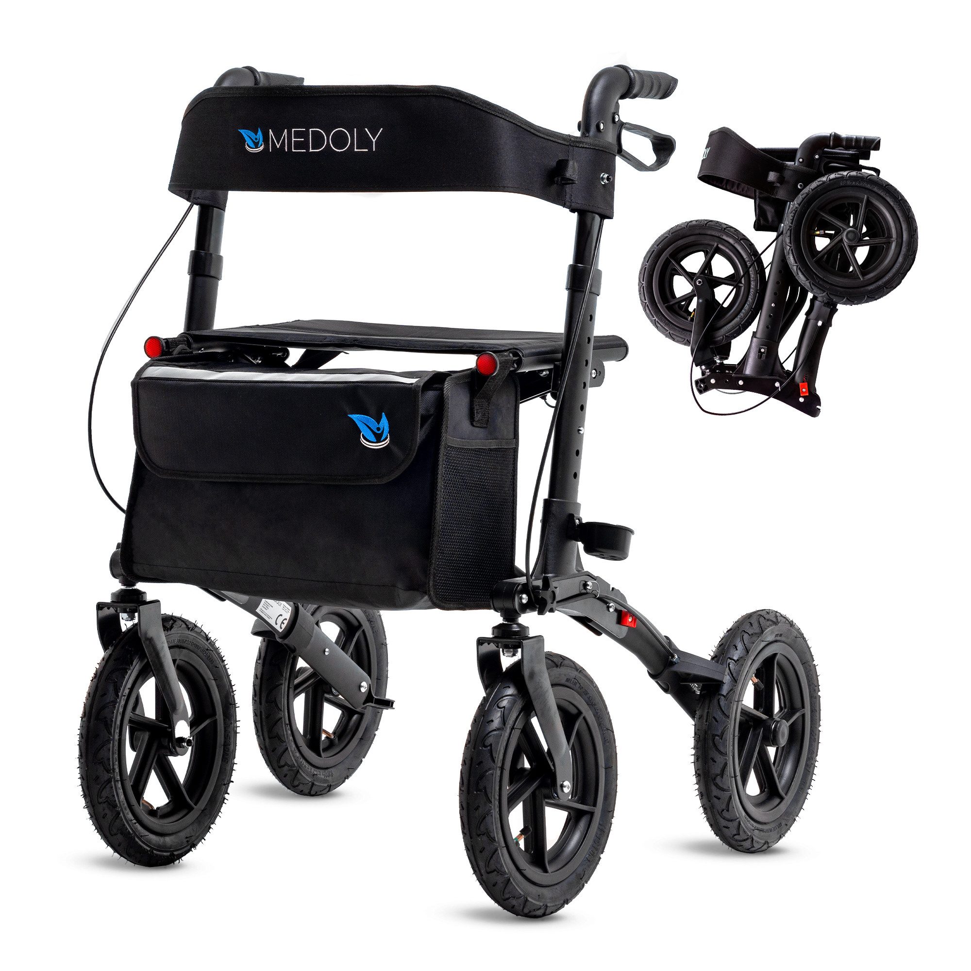 MEDOLY Rollator Outdoor Rollator, mit Luftbereifung