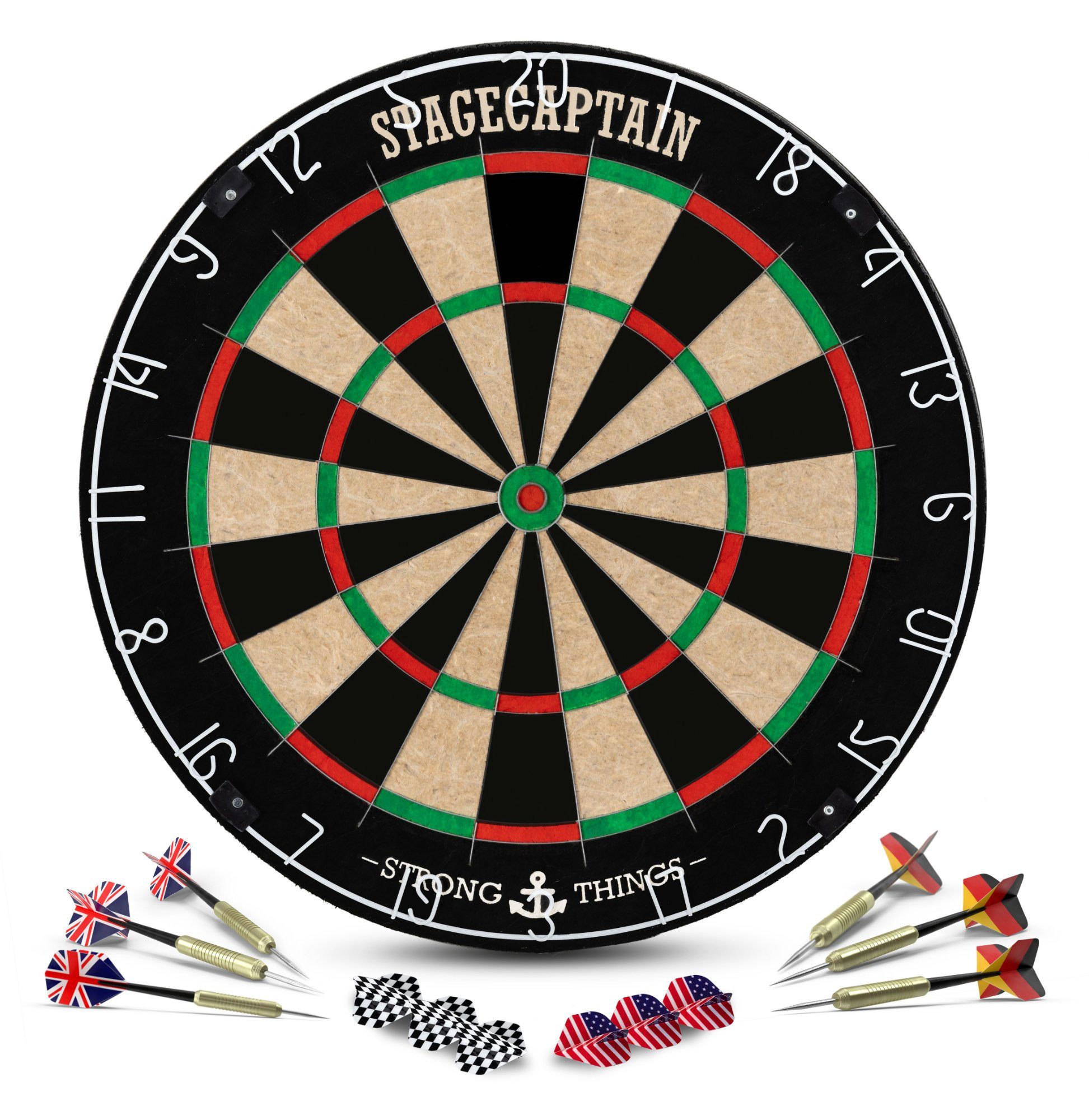 Stagecaptain Dartscheibe DBS-1715 BullsEye Pro, (Dartboard-Set,