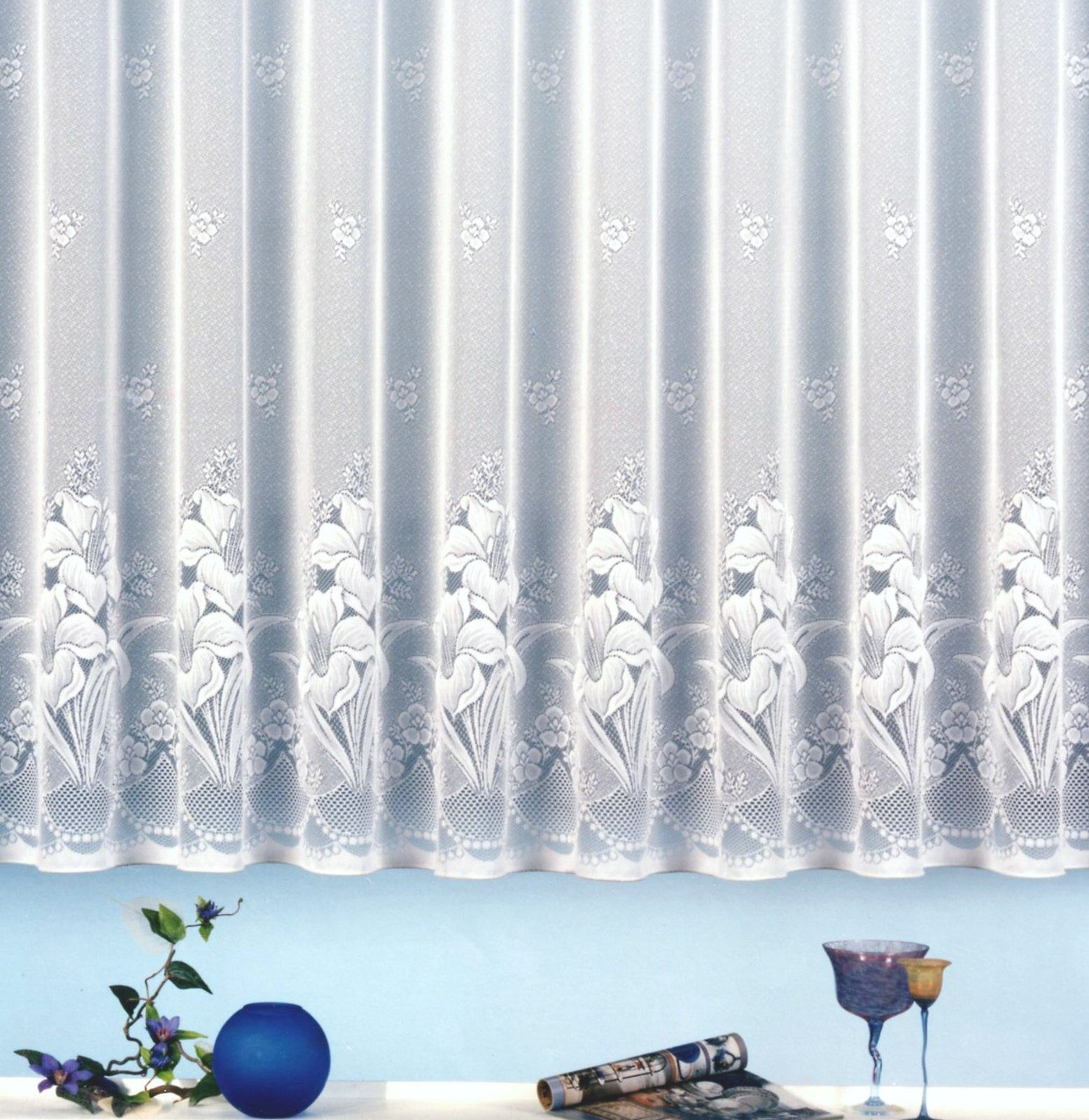 heimtexland Gardine Jacquard Stores Gardine Blumen