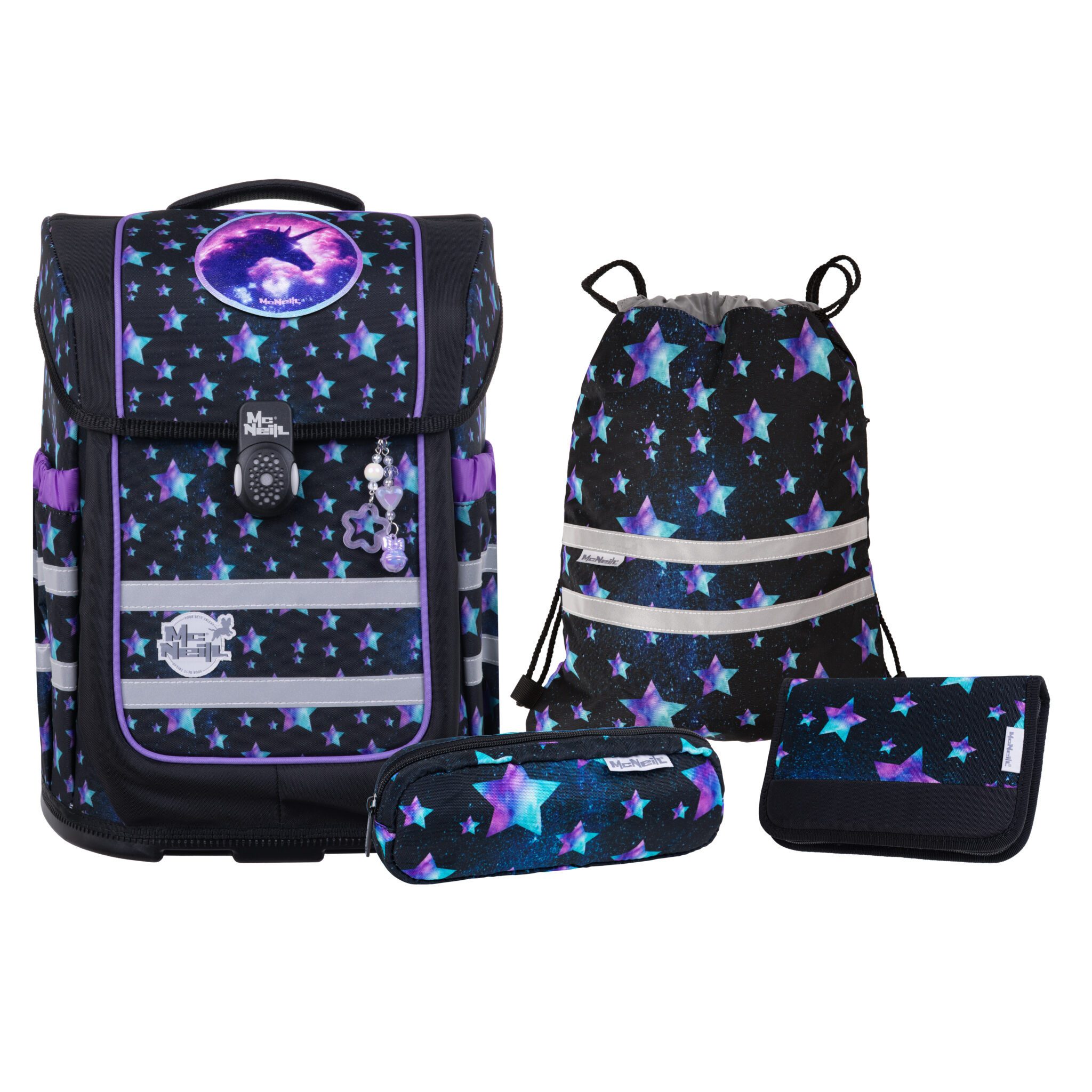 McNeill Schulranzen Schulranzen-Set ERGO COMPACTO, STAR