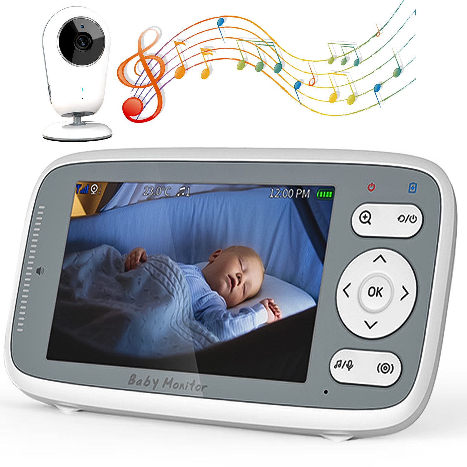 ZEUOPQ Babyphone Babyphone mit Kamera Drahtlos